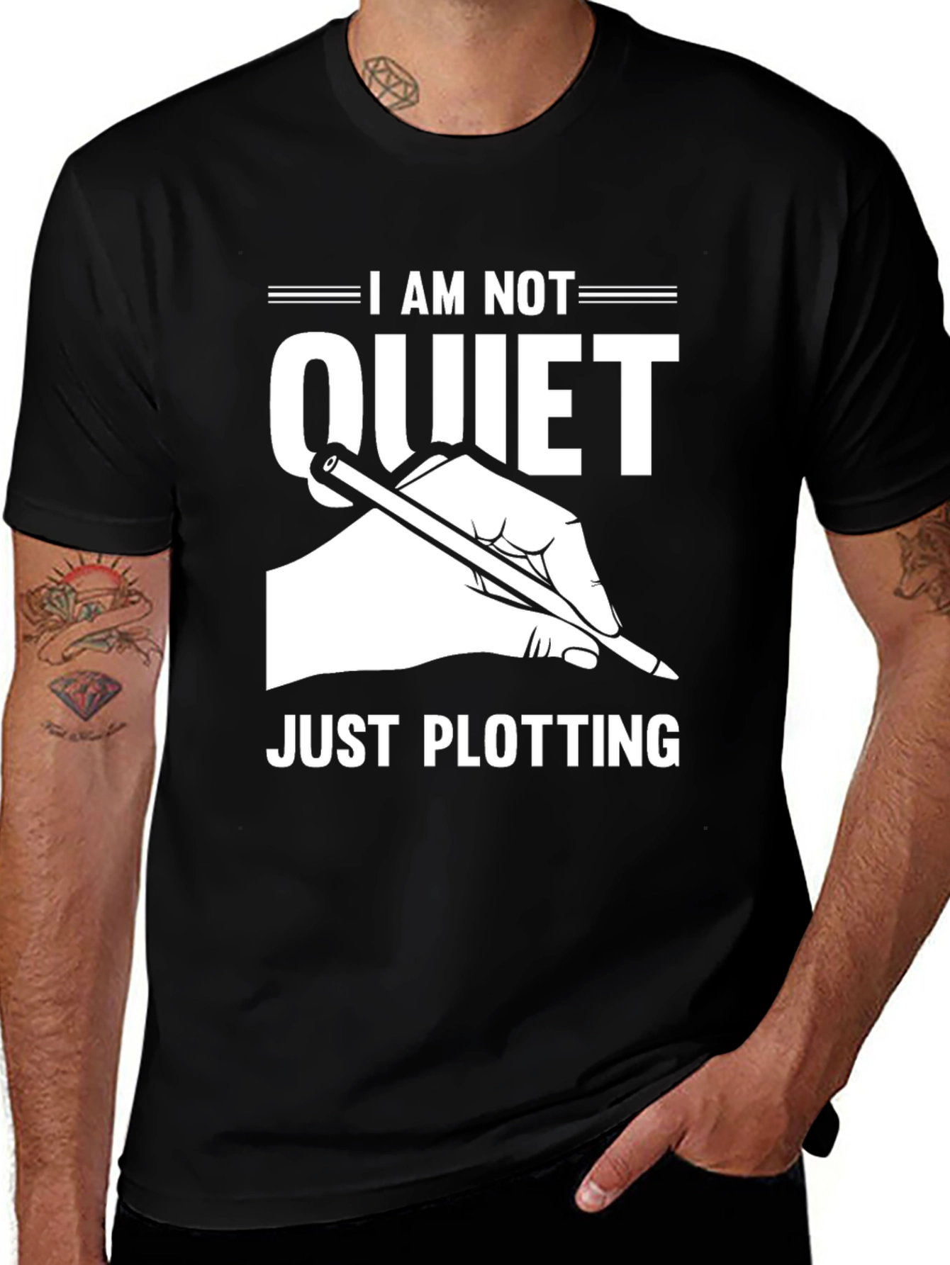 Variant 10 of I AM NOT QUIET JUST PLOTTING Graphic T-Shirt