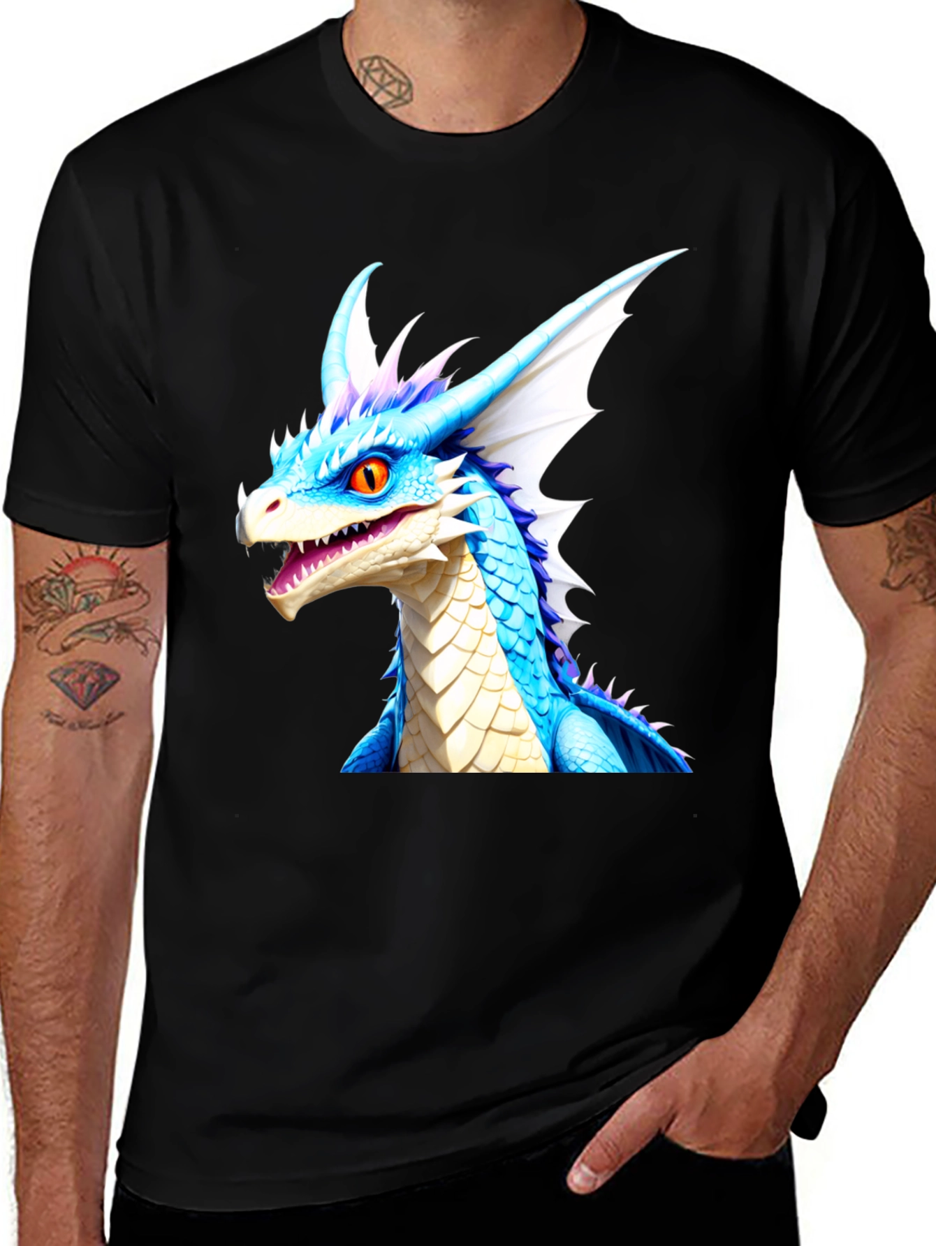 Variant 10 of Dragon Graphic Tee - Unique Fantasy Design