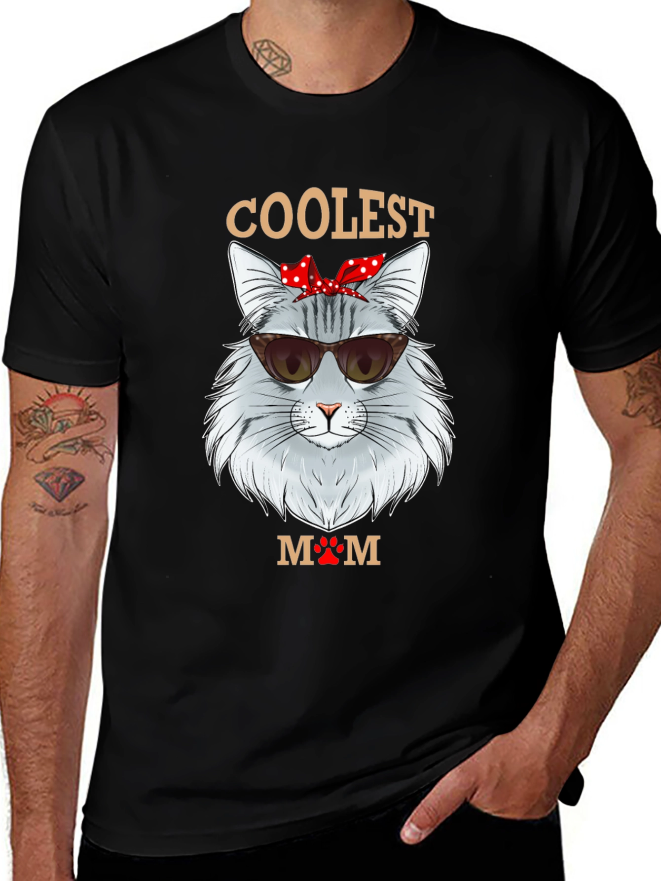 Variant 27 of Coolest Cat Mom T-Shirt