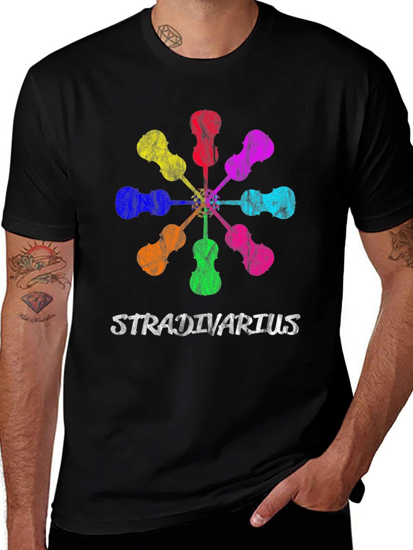 Variant 19 of Colorful Violin T-Shirt - Stradivarius Design
