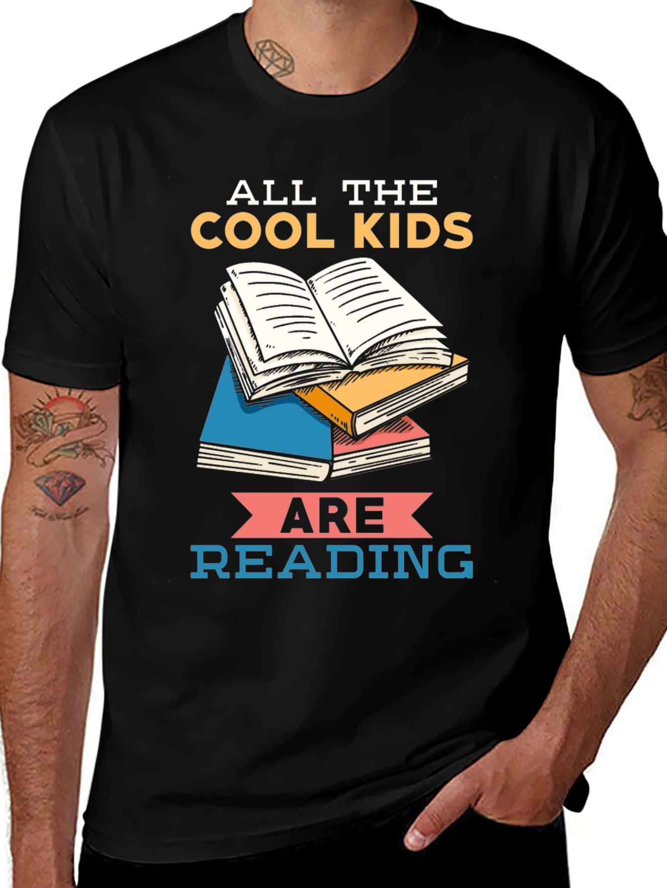 Cool Kids Reading Graphic T-Shirt