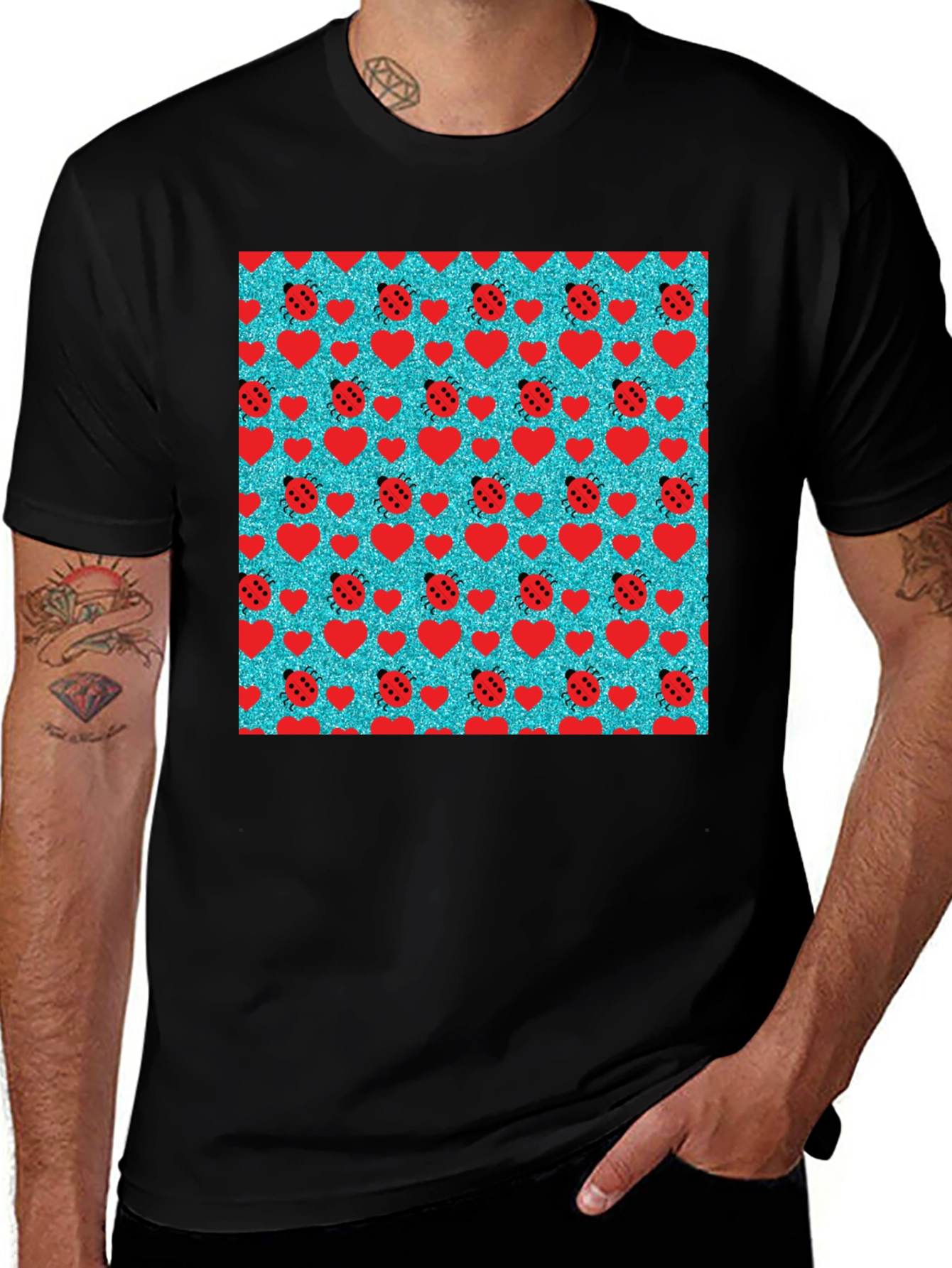 Ladybug & Hearts T-Shirt: Novelty Print