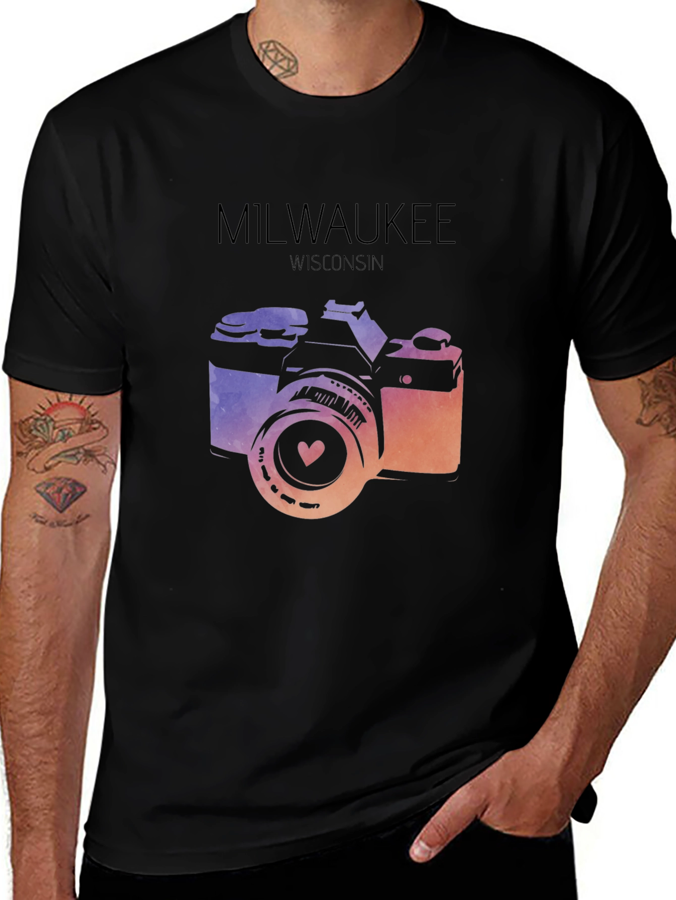 Milwaukee Camera T-Shirt - Wisconsin Love
