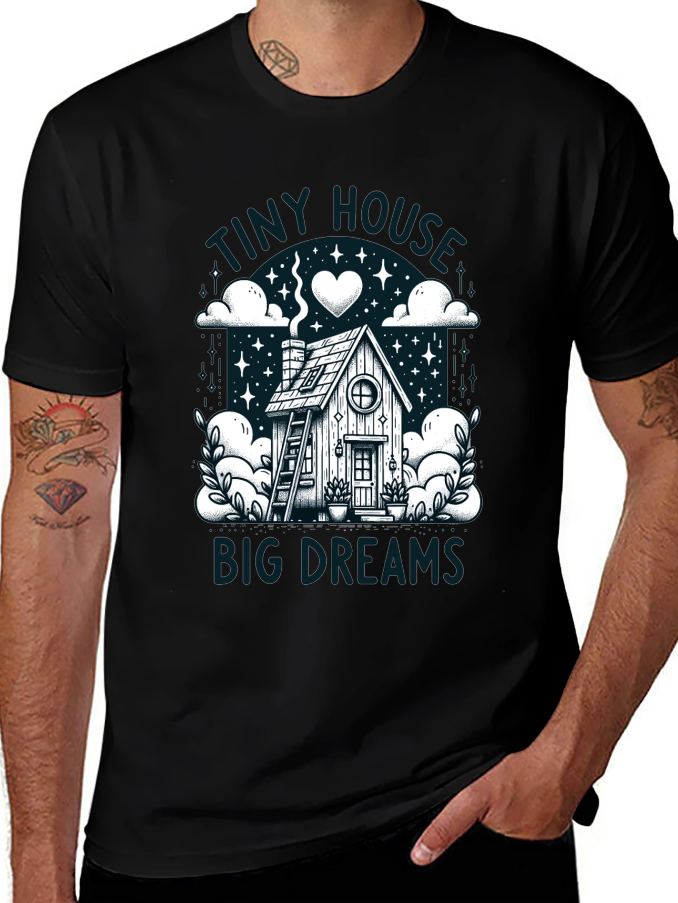 Variant 13 of Tiny House Big Dreams Graphic Tee