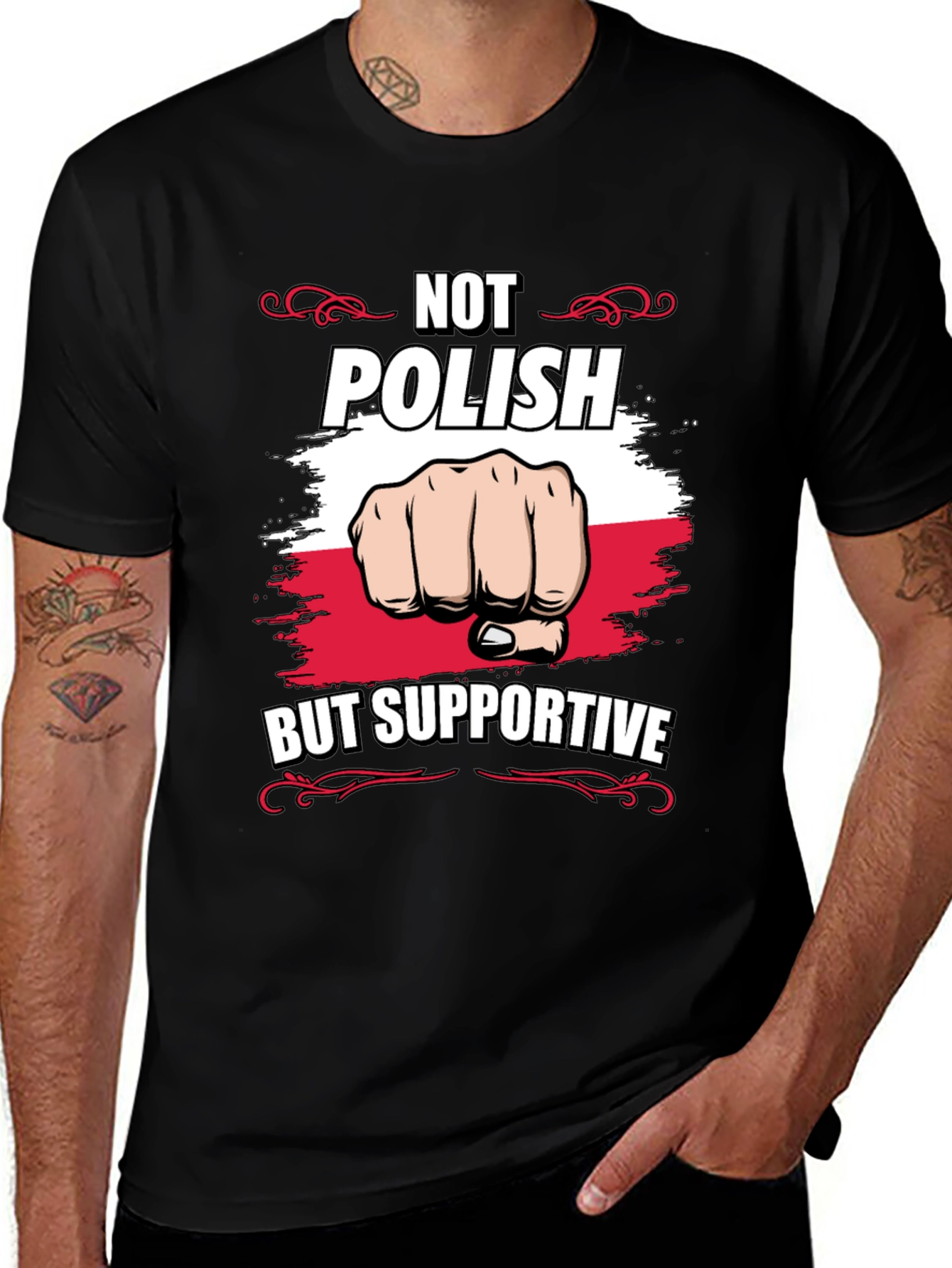 Variant 23 of Not Polish But Supportive T-Shirt