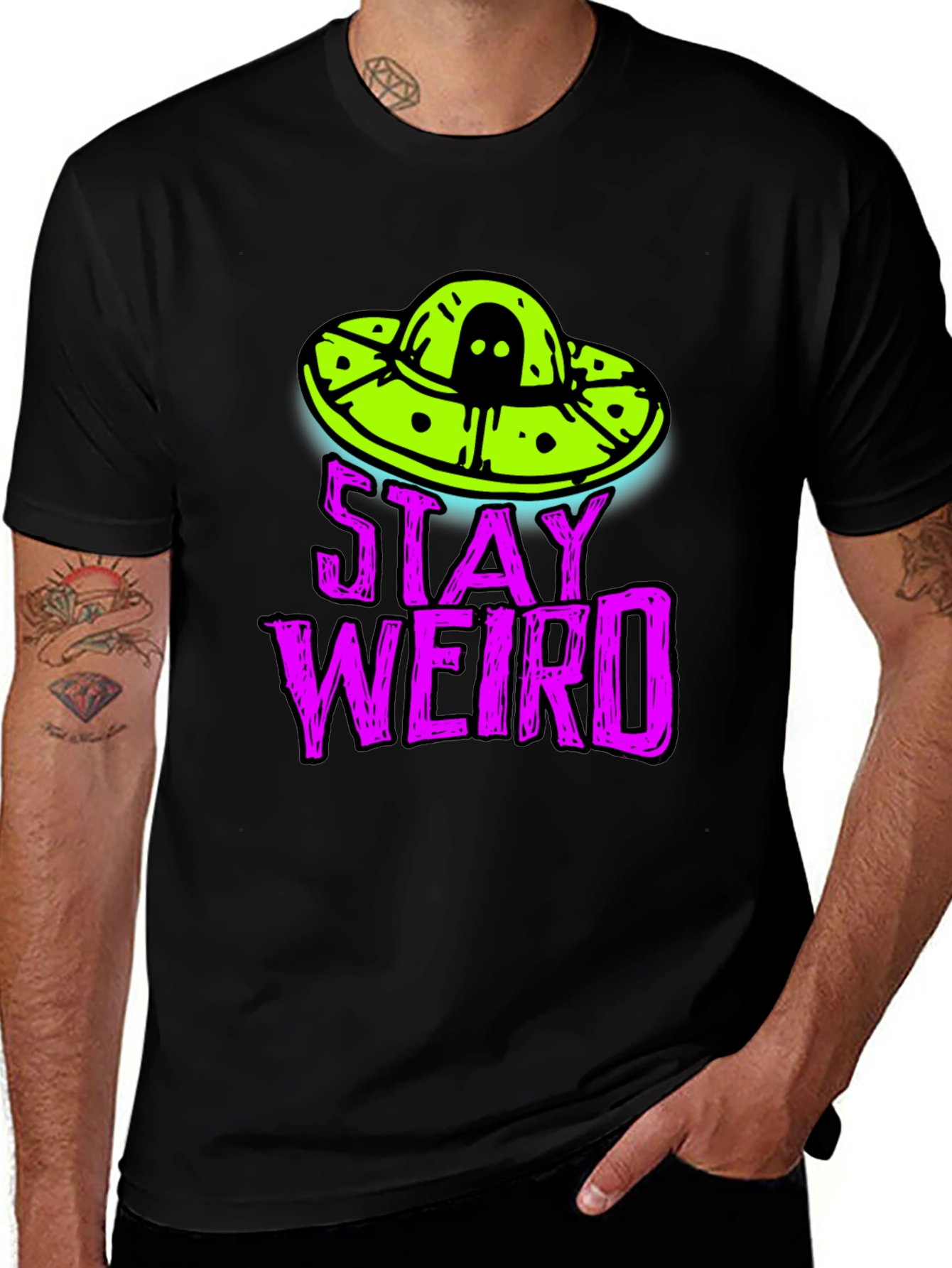 Variant 18 of Stay Weird Alien UFO T-Shirt