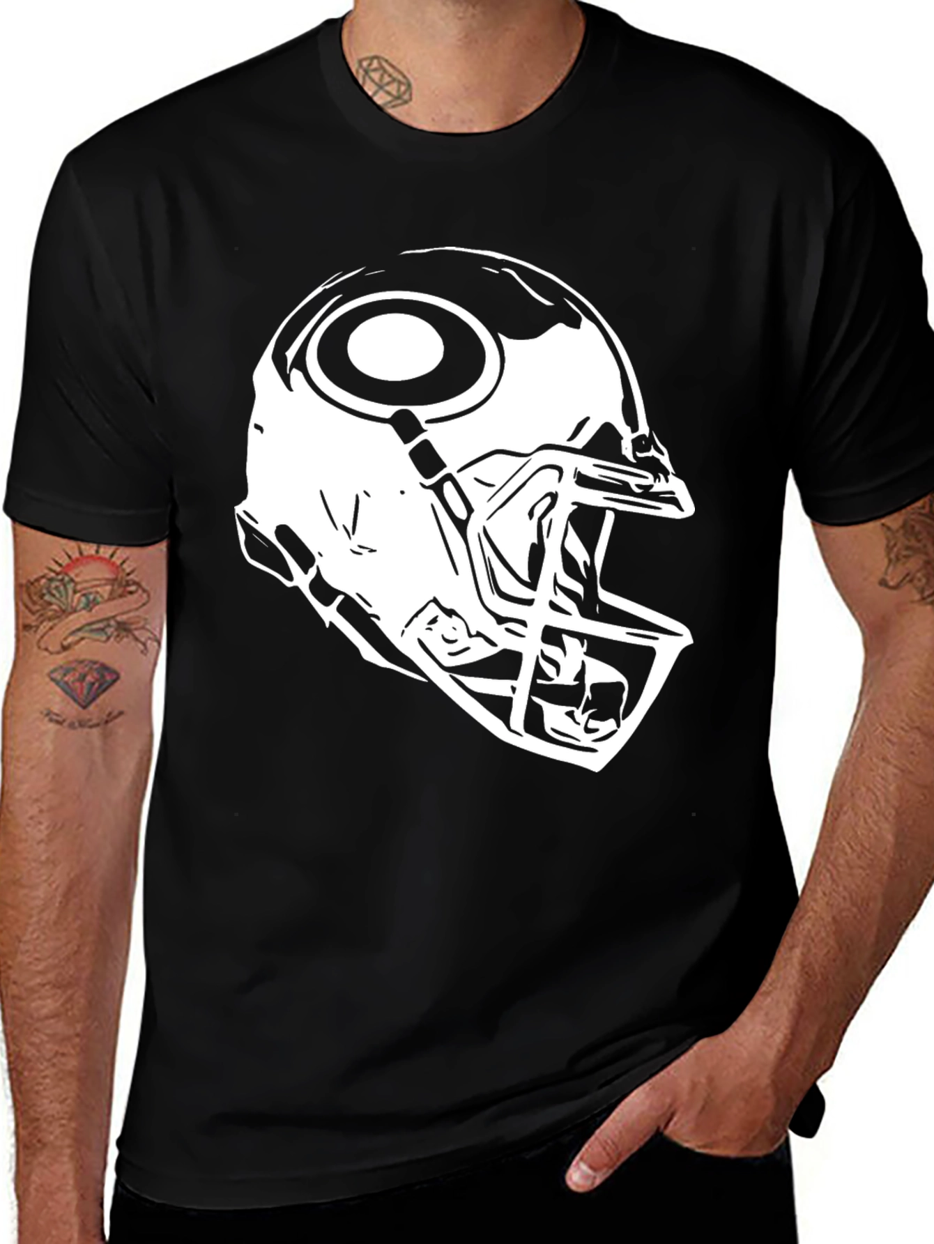 Variant 5 of Football Helmet Graphic T-Shirt