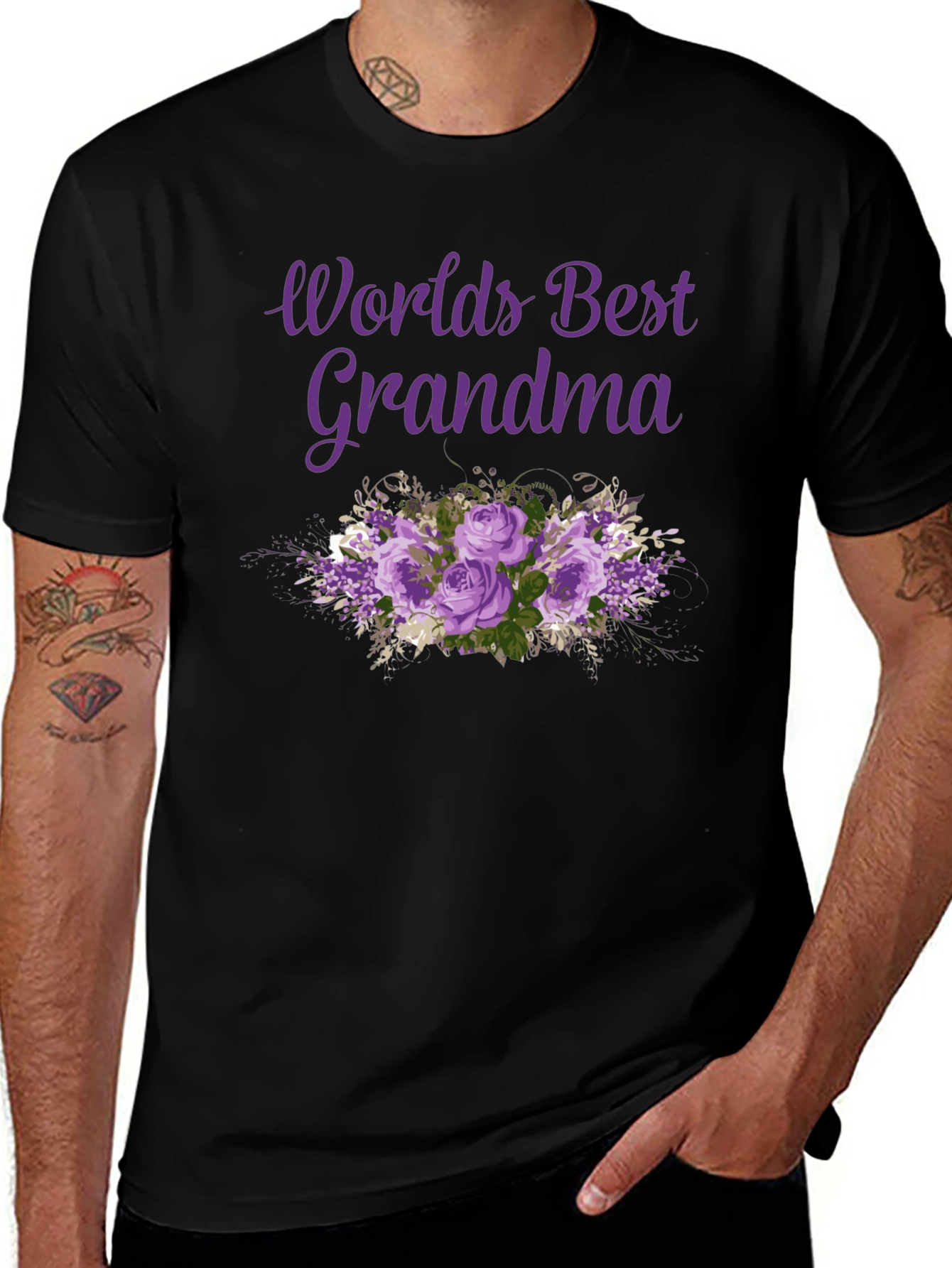 Variant 28 of World's Best Grandma Floral T-Shirt