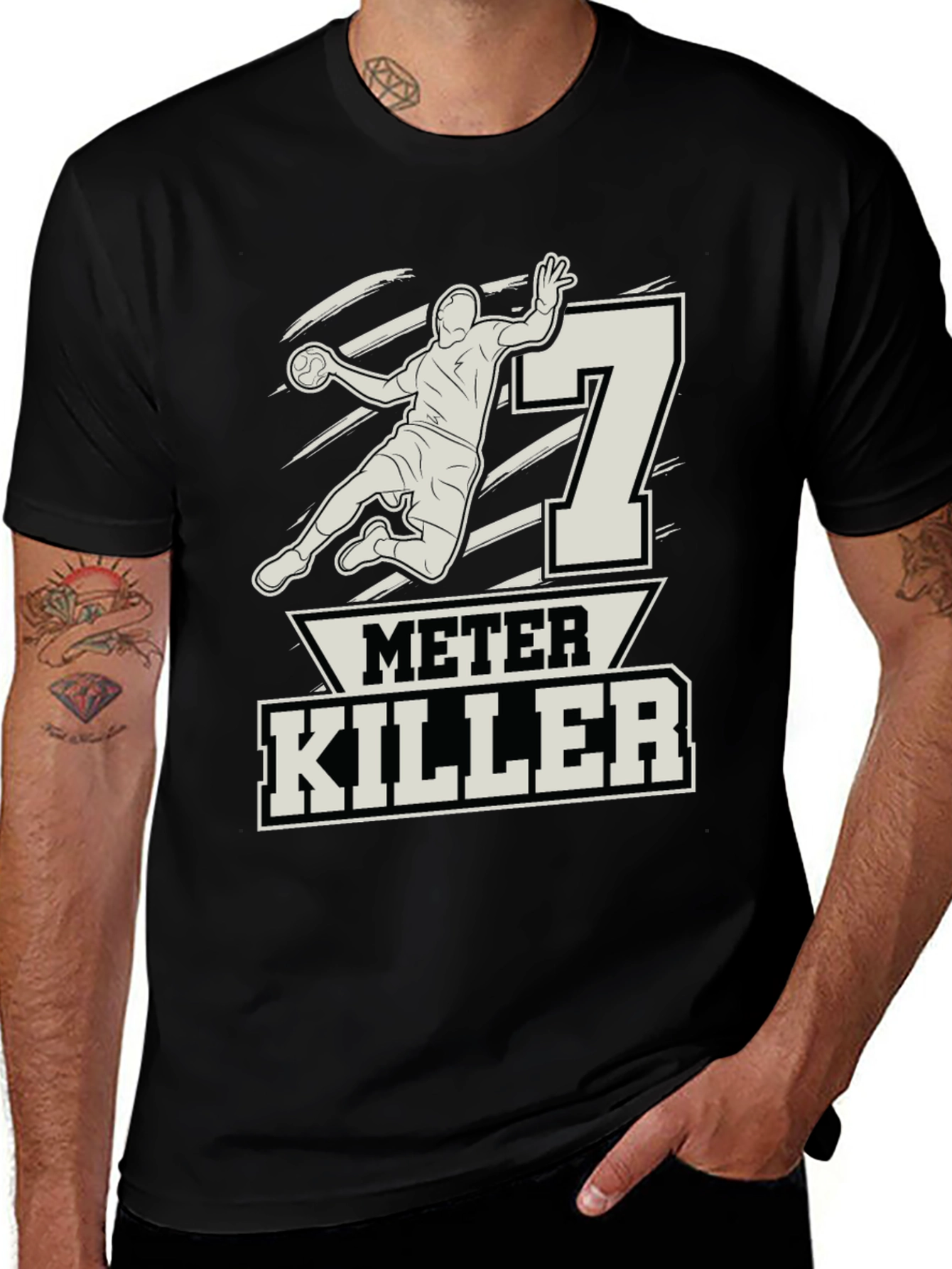 Variant 27 of 7 Meter Killer T-Shirt - Handball Player Tee