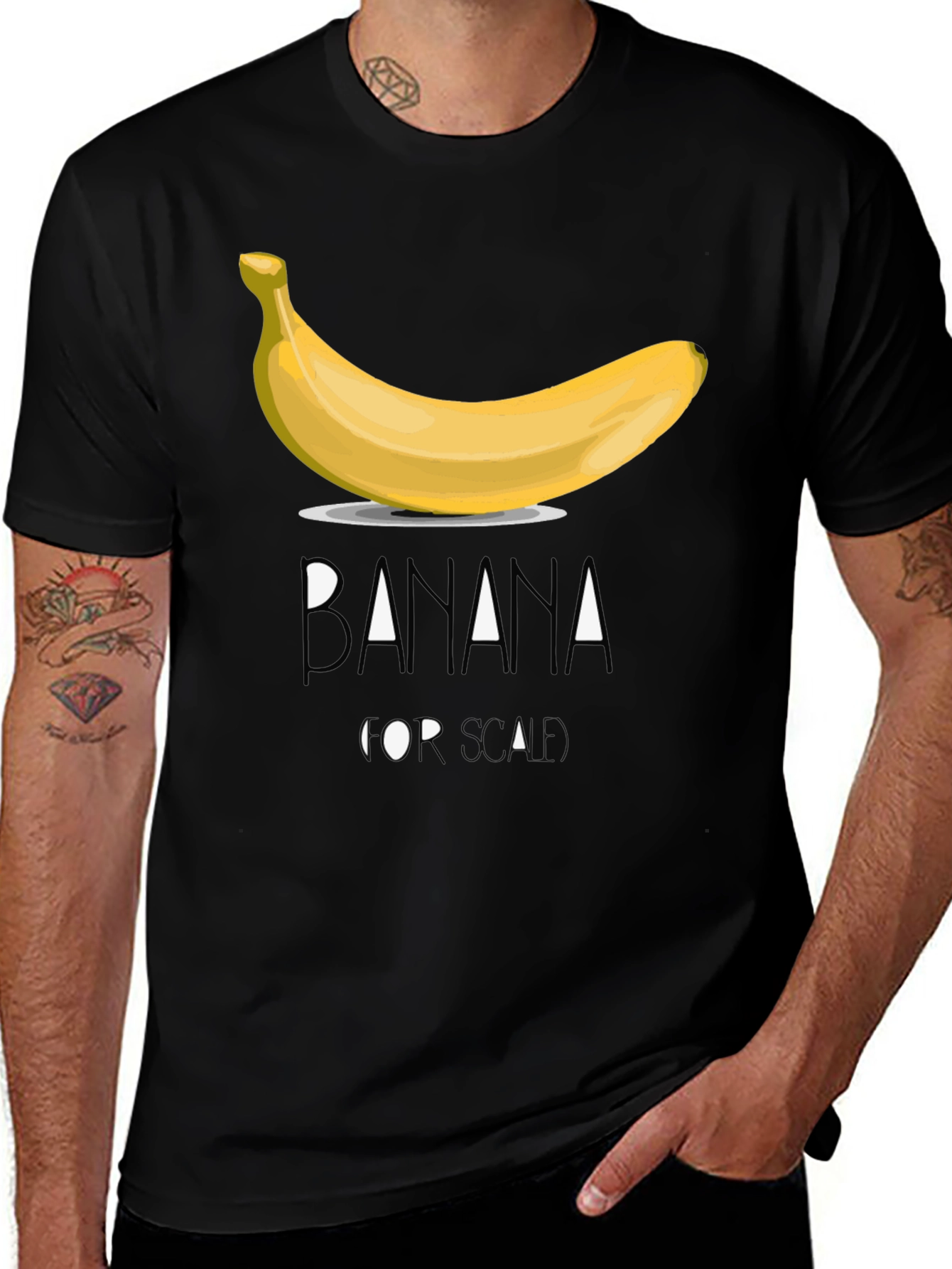 Variant 29 of Banana For Scale Graphic Tee - Black Cotton Blend
