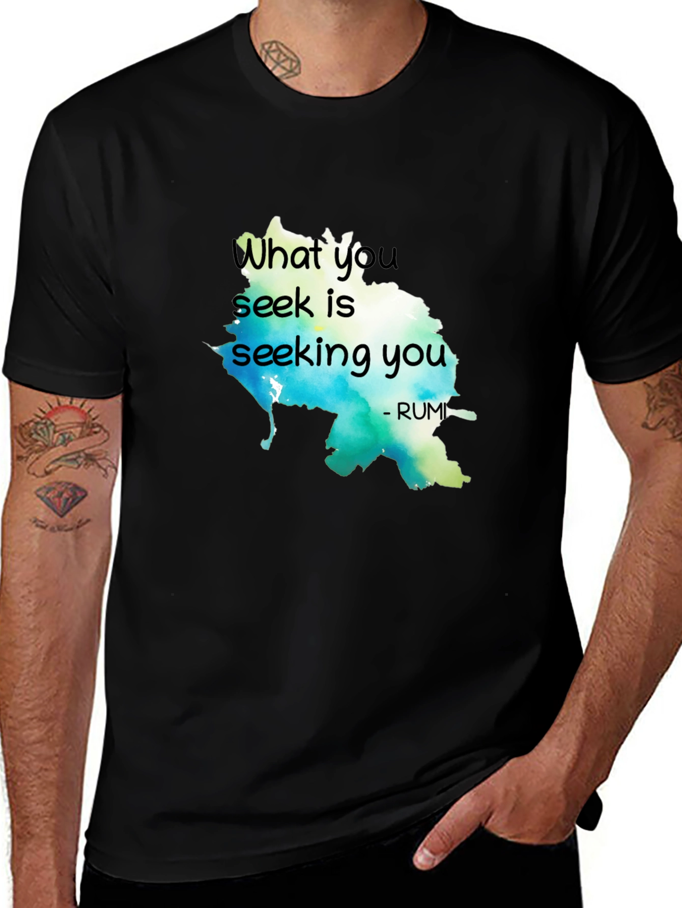 Variant 11 of Inspirational Rumi Quote T-Shirt - What You Seek