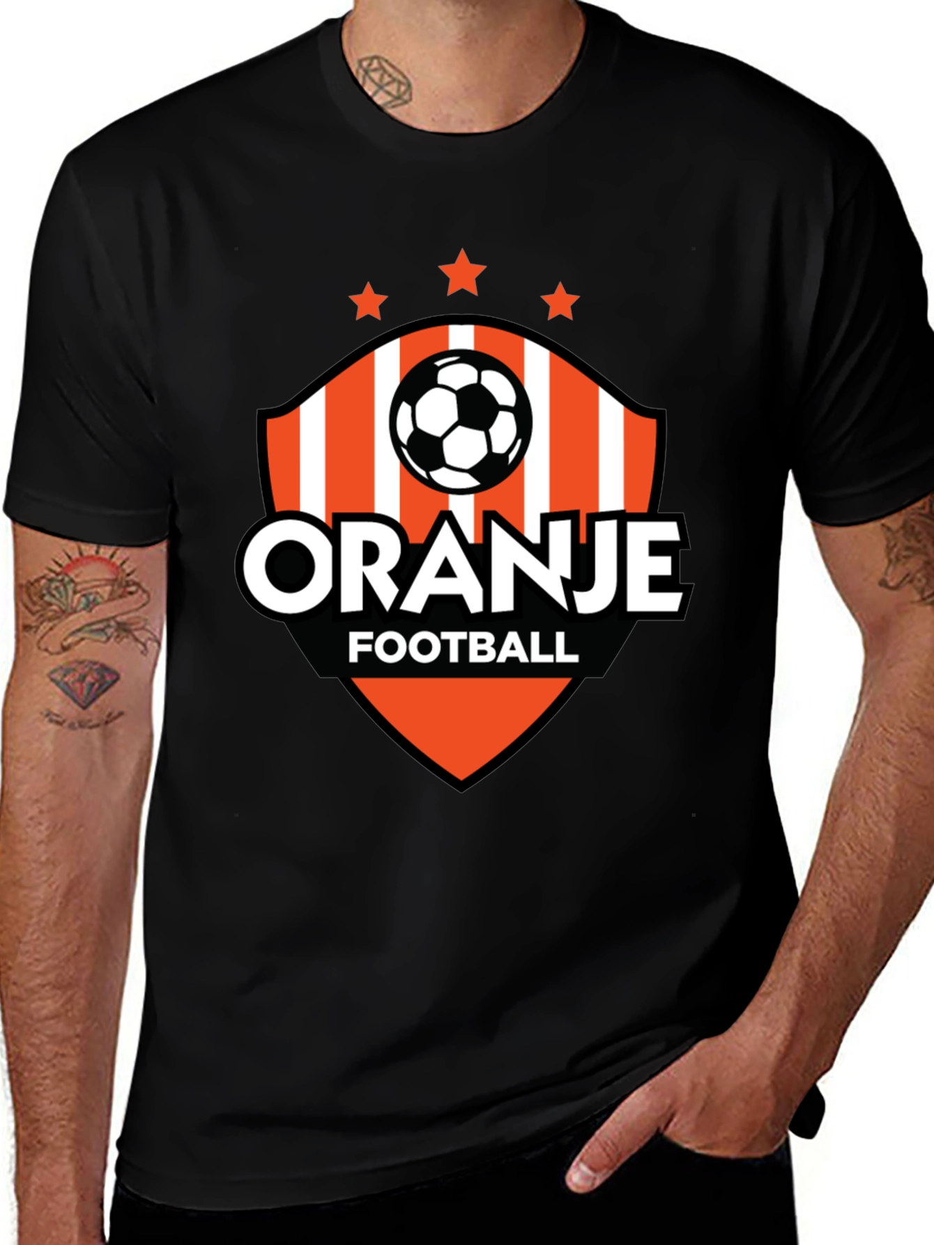 Variant 17 of Oranje Football Black Graphic Tee