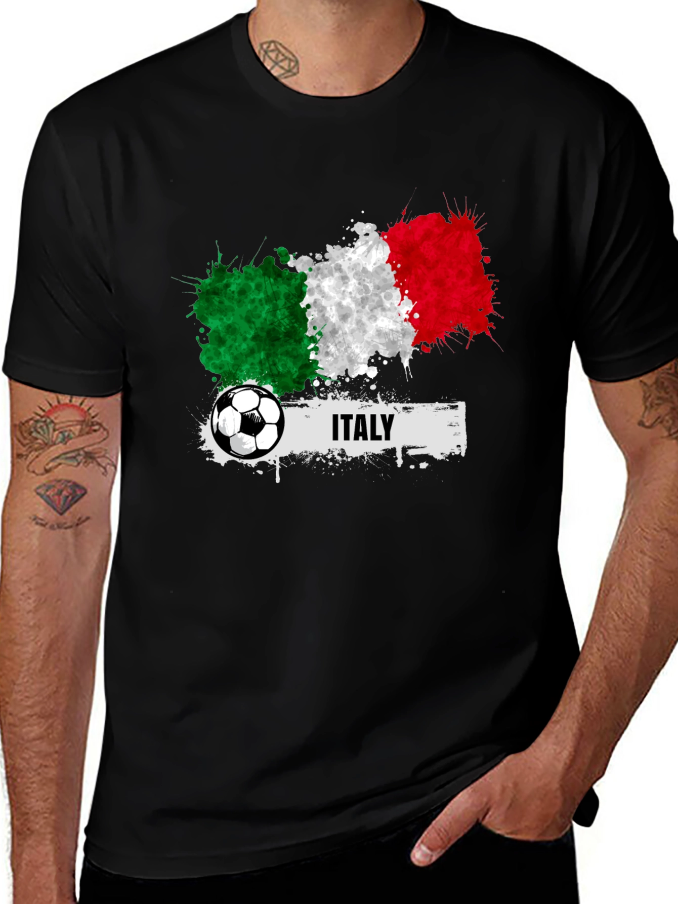 Italy Soccer T-Shirt - Italian Flag Football Tee