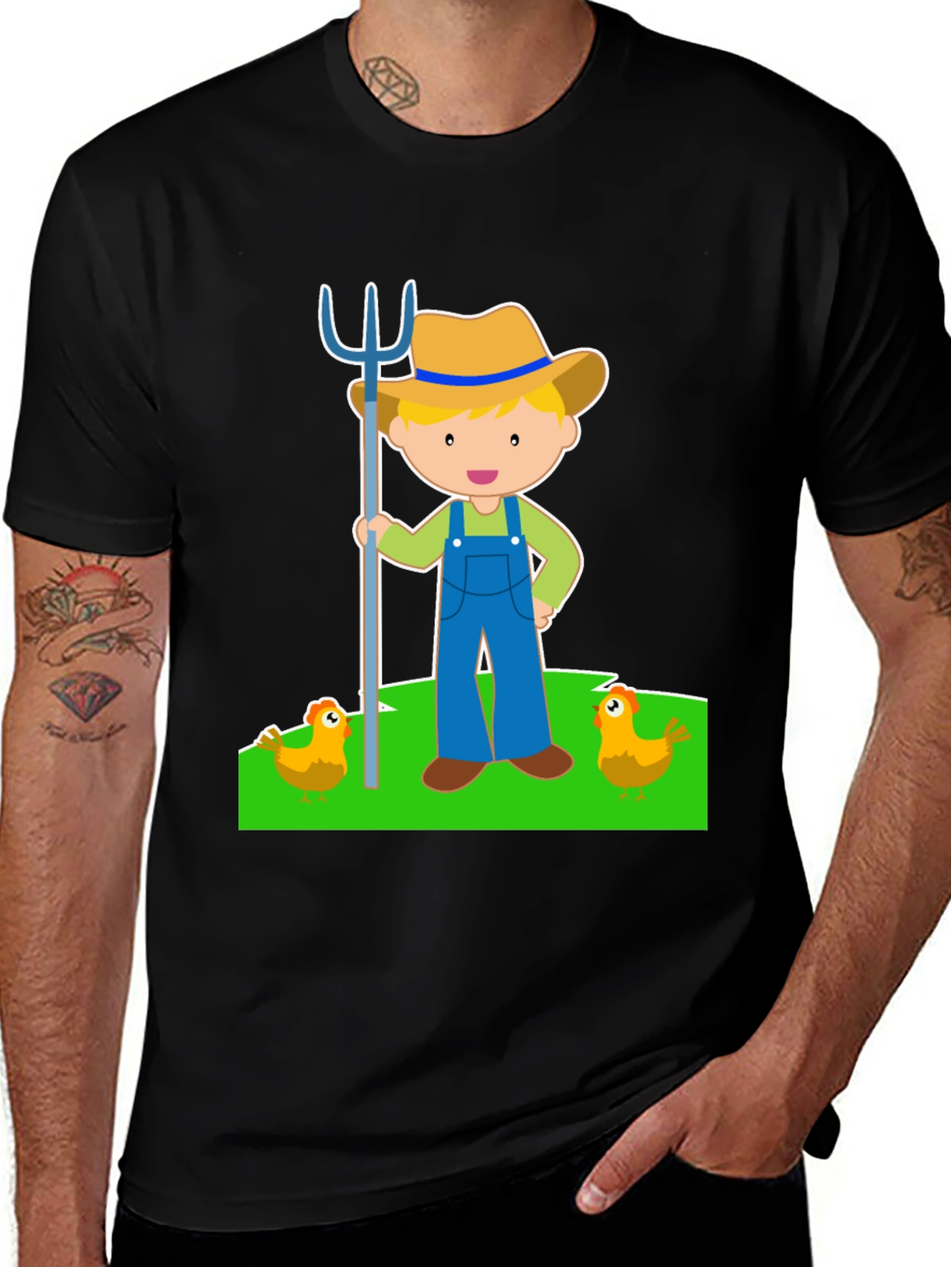 Cartoon Farmer Graphic Tee