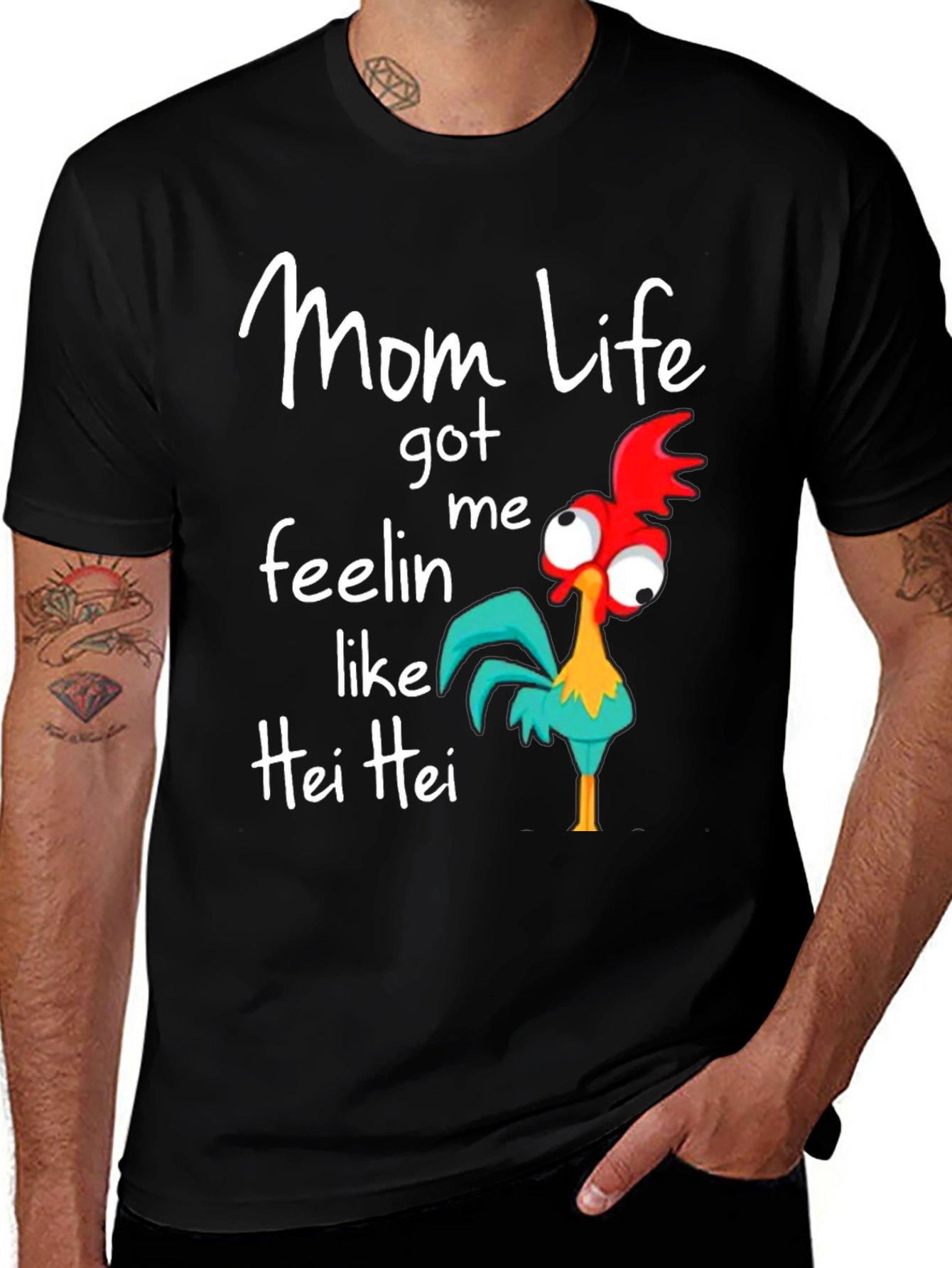 Black Mom Life Hei Hei Graphic Tee main image
