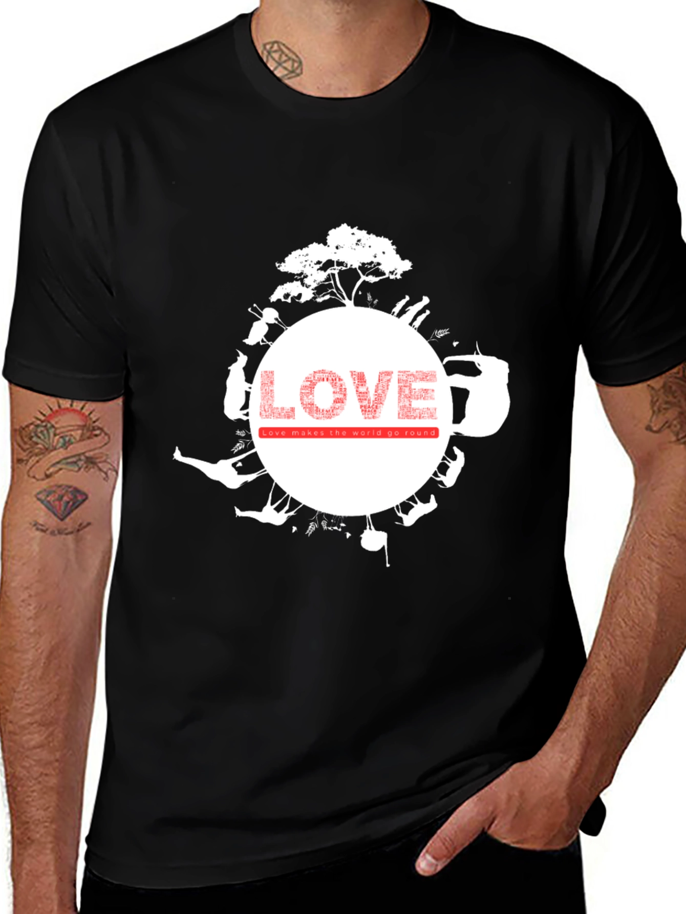 Variant 14 of Love Makes the World Go Round Graphic Tee