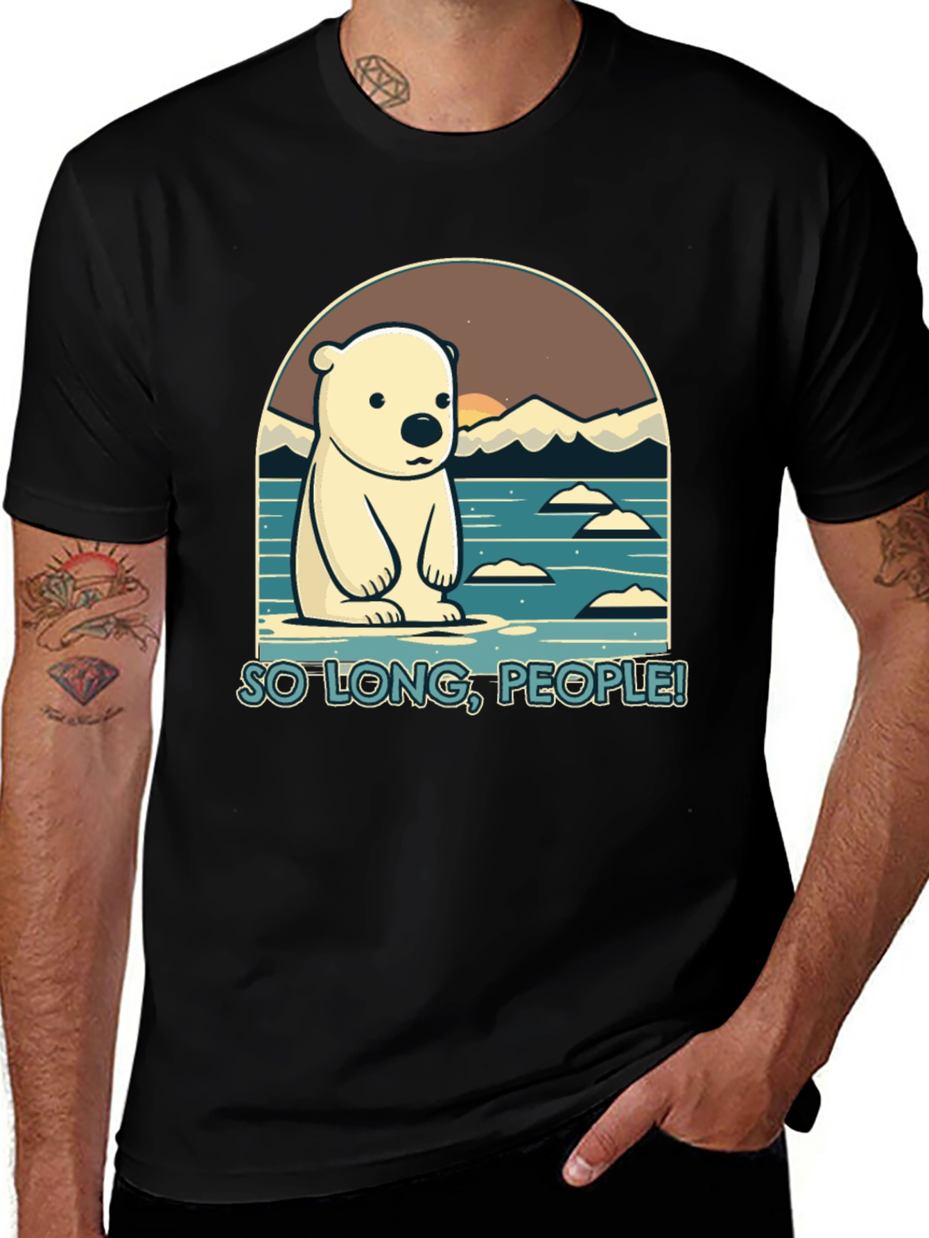 So Long, People Polar Bear Graphic T-Shirt
