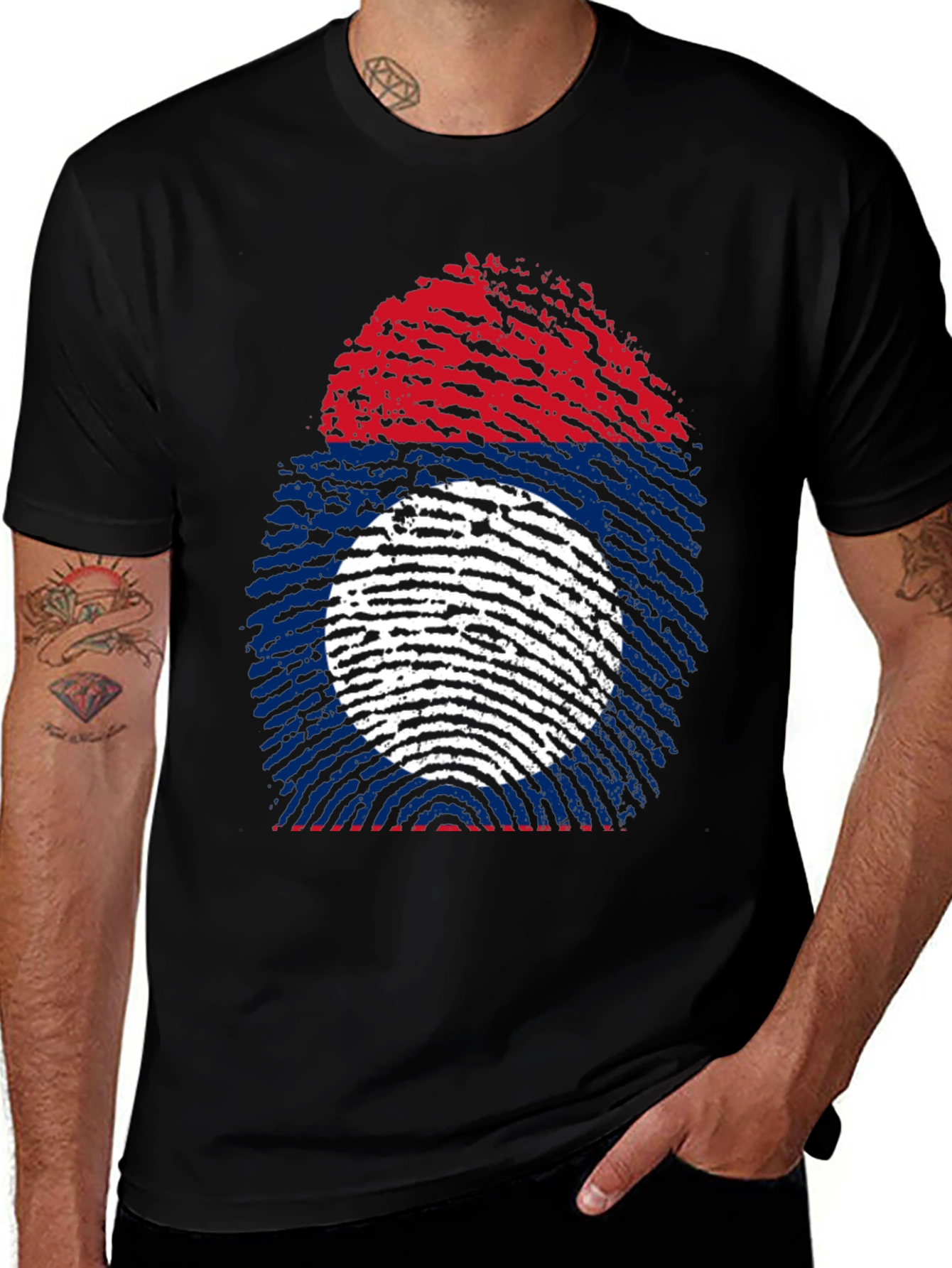 Laos Fingerprint Flag Tee
