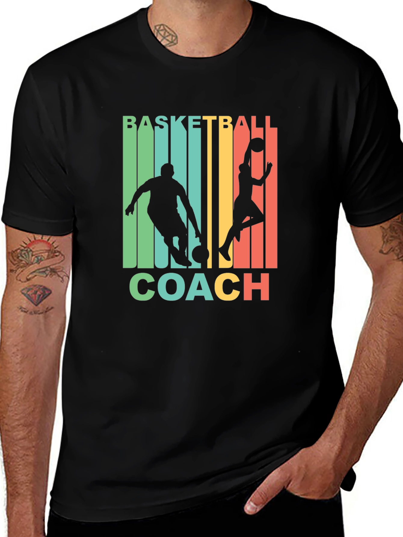Variant 20 of Basketball Coach Graphic T-Shirt