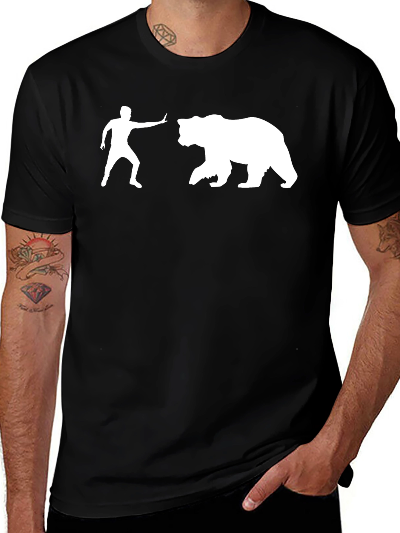 Variant 8 of Funny Bear T-Shirt - Stand Your Ground