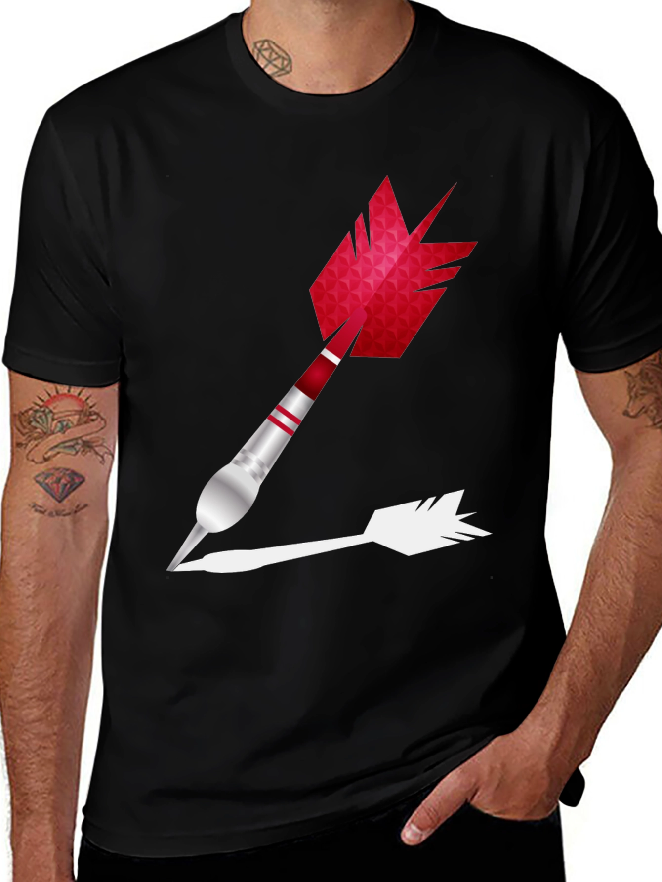 Variant 25 of Dart Graphic Tee - Novelty Arrow Design