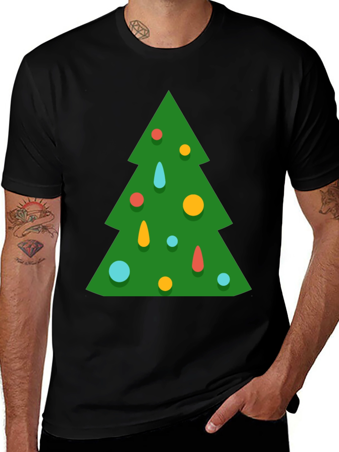 Variant 15 of Festive Christmas Tree Graphic Tee - Holiday Style
