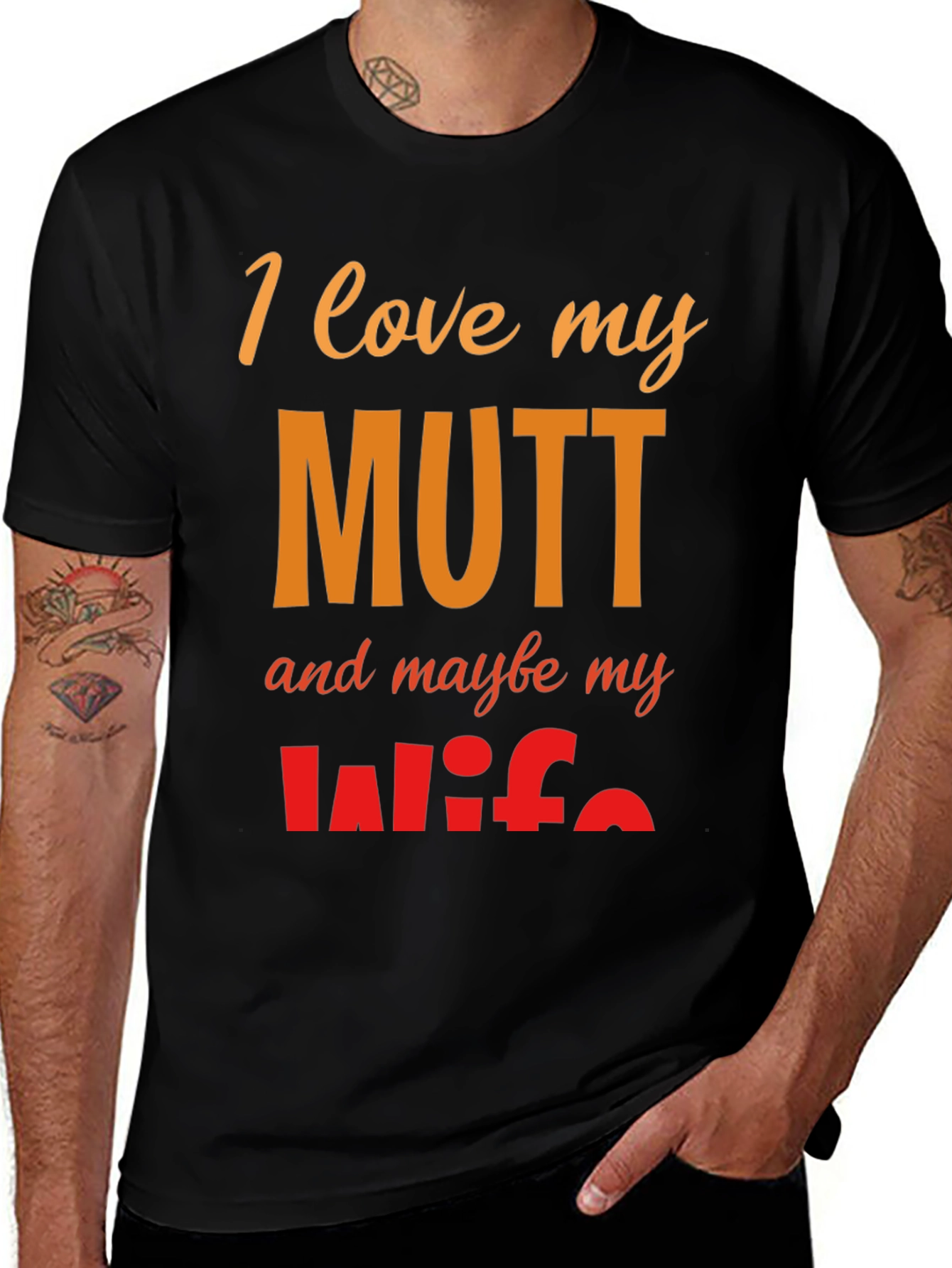 Variant 17 of I Love My Mutt T-Shirt