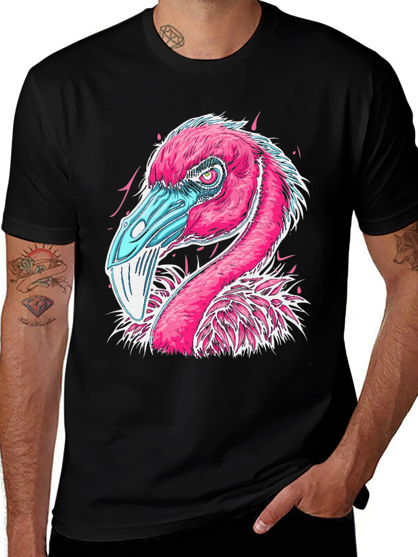 Variant 4 of Flamingo Graphic Tee - Unique Design