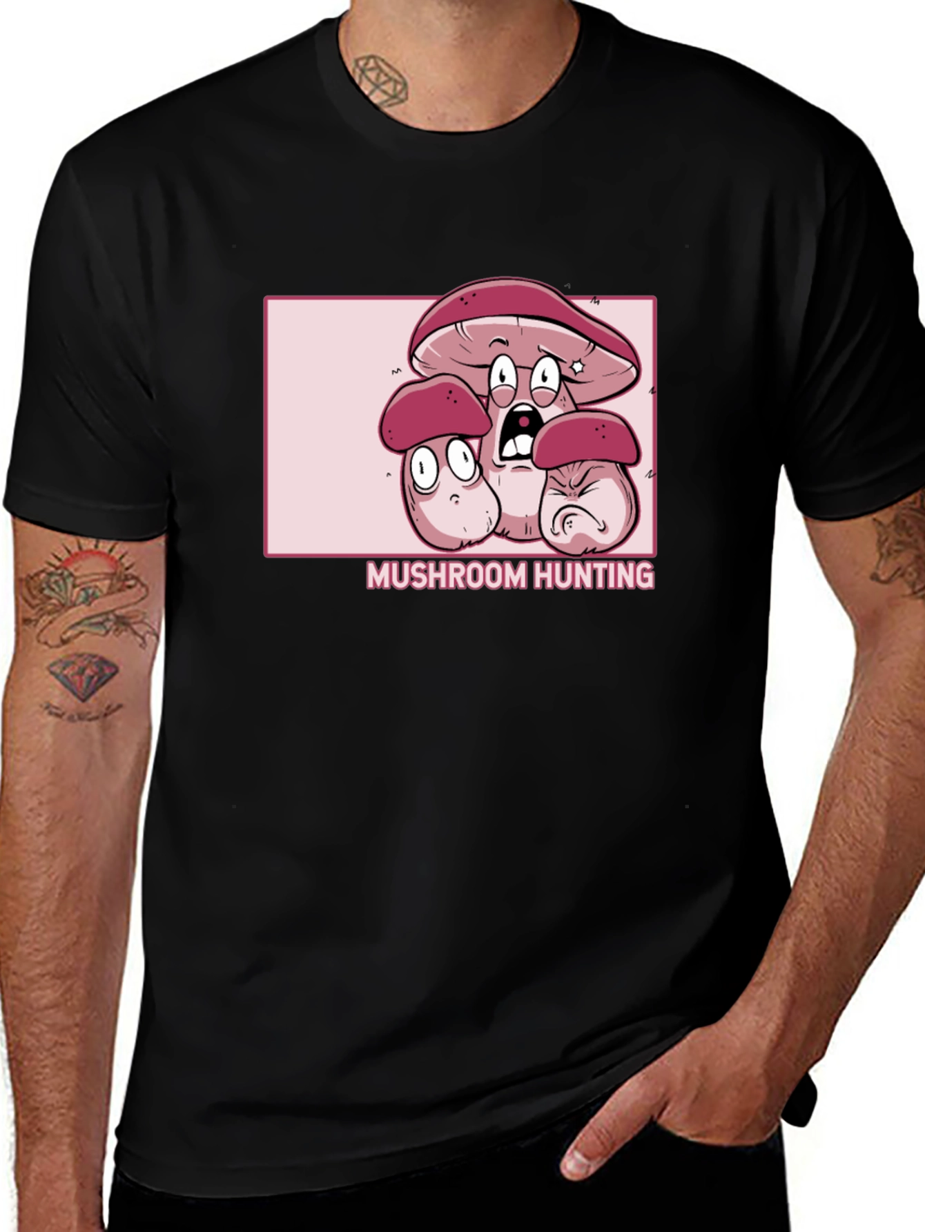 Variant 19 of Mushroom Hunting Graphic Tee
