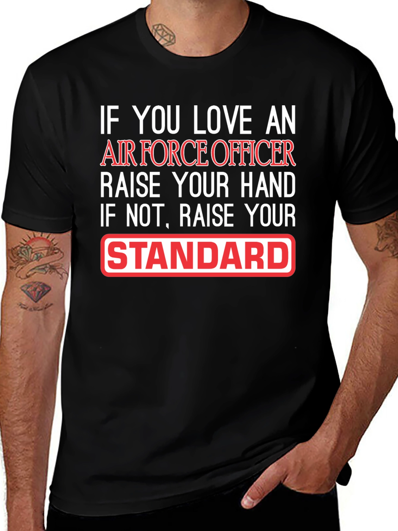 Variant 13 of Air Force Officer T-Shirt - Raise Your Standard Design