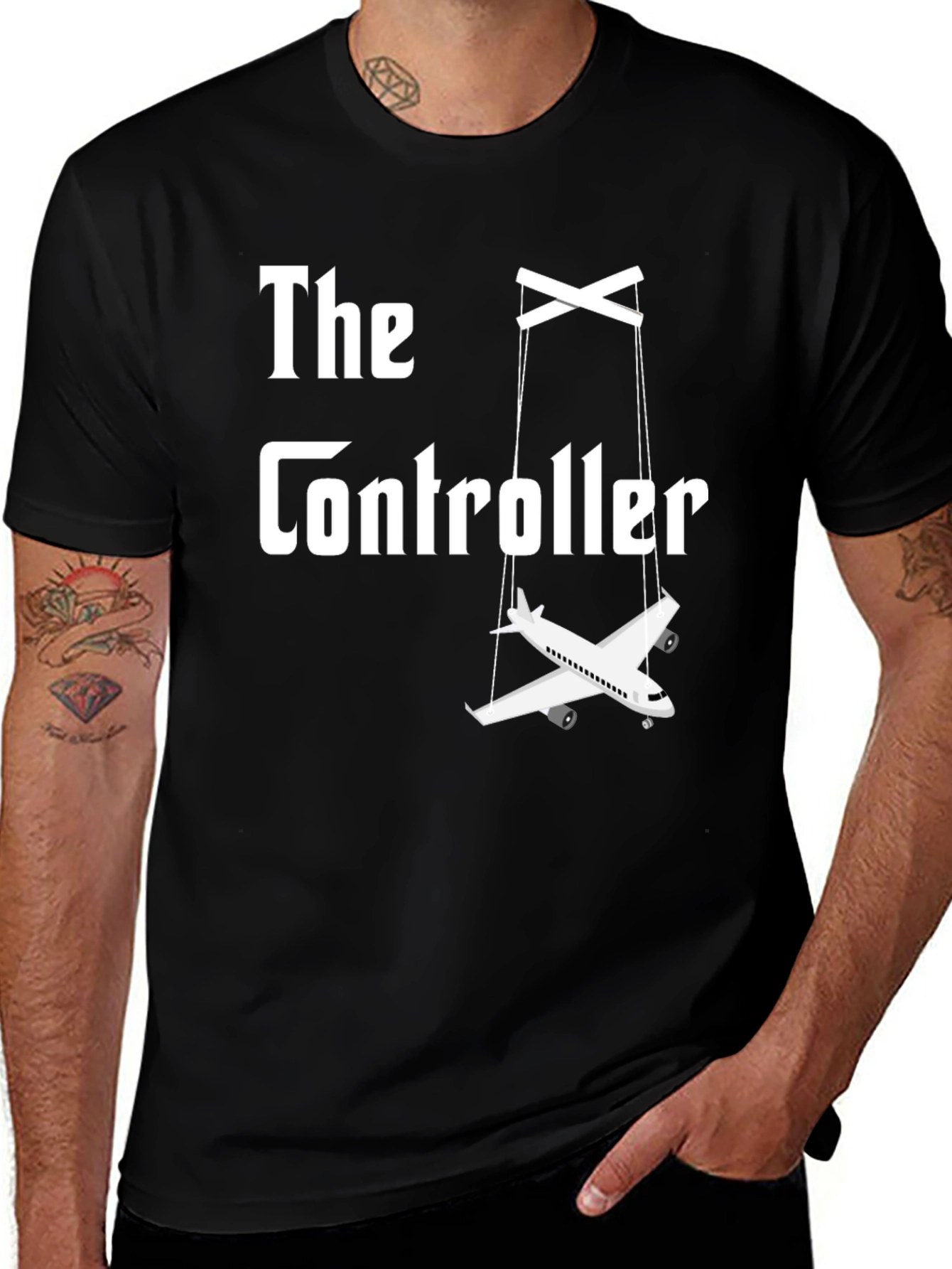 Variant 7 of The Controller Airplane Pilot T-Shirt