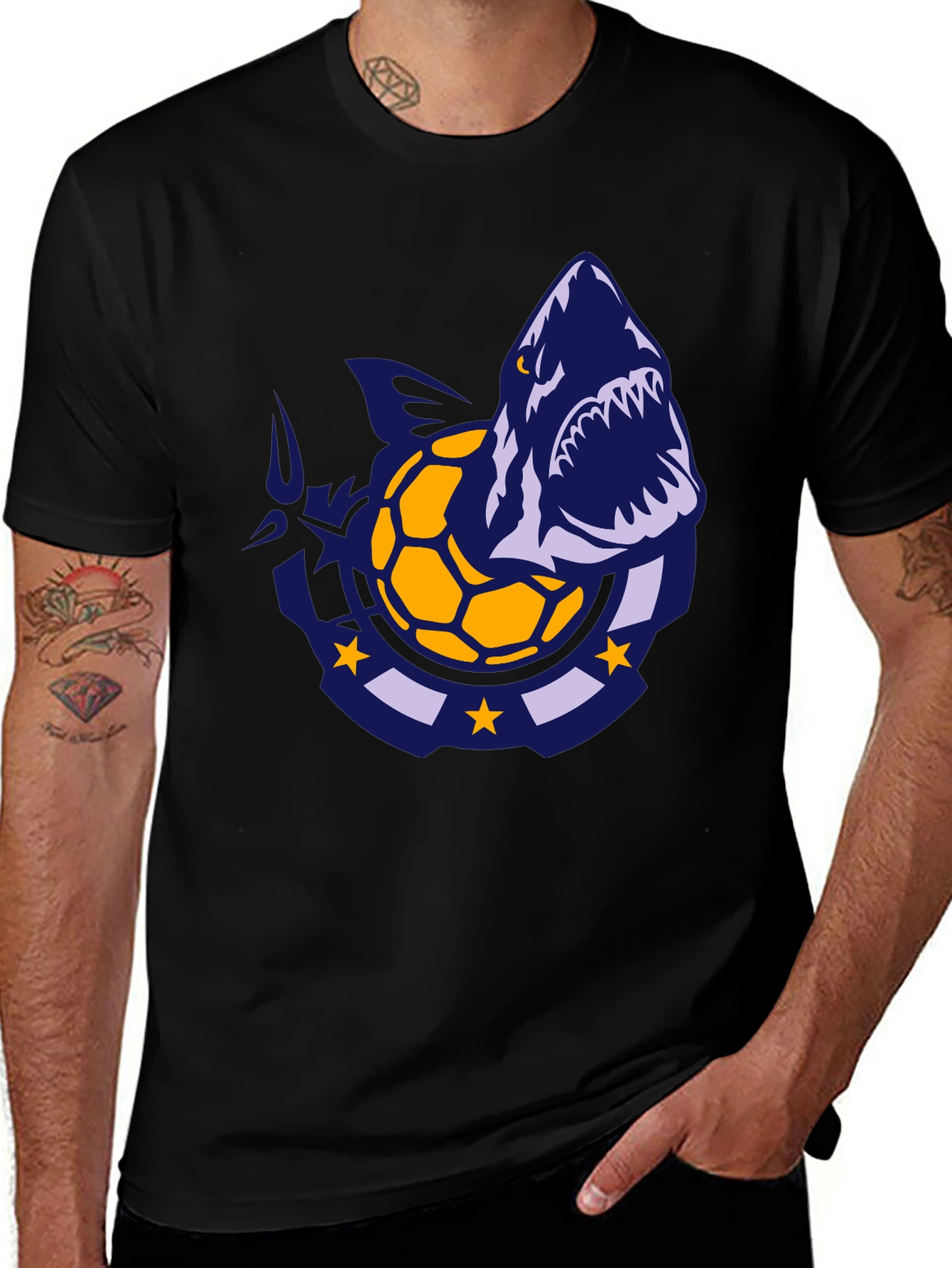 Variant 28 of Shark Soccer T-Shirt - Unique Graphic Tee