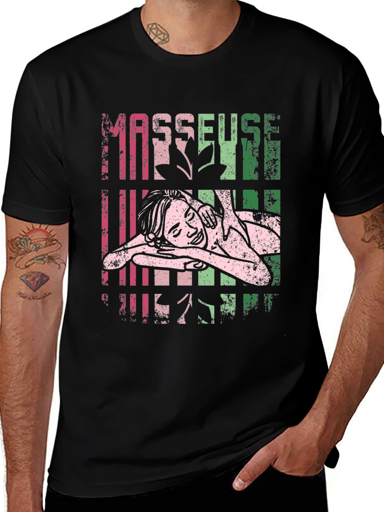Variant 19 of Masseuse Therapist T-Shirt Relaxing Massage Design
