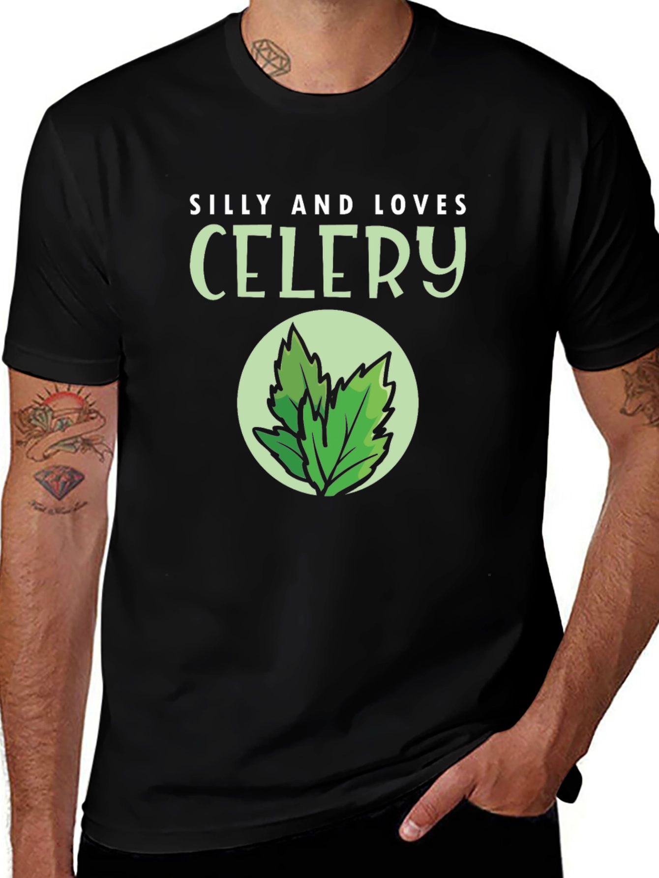 Variant 17 of Silly and Loves Celery T-Shirt - Funny Vegan Tee