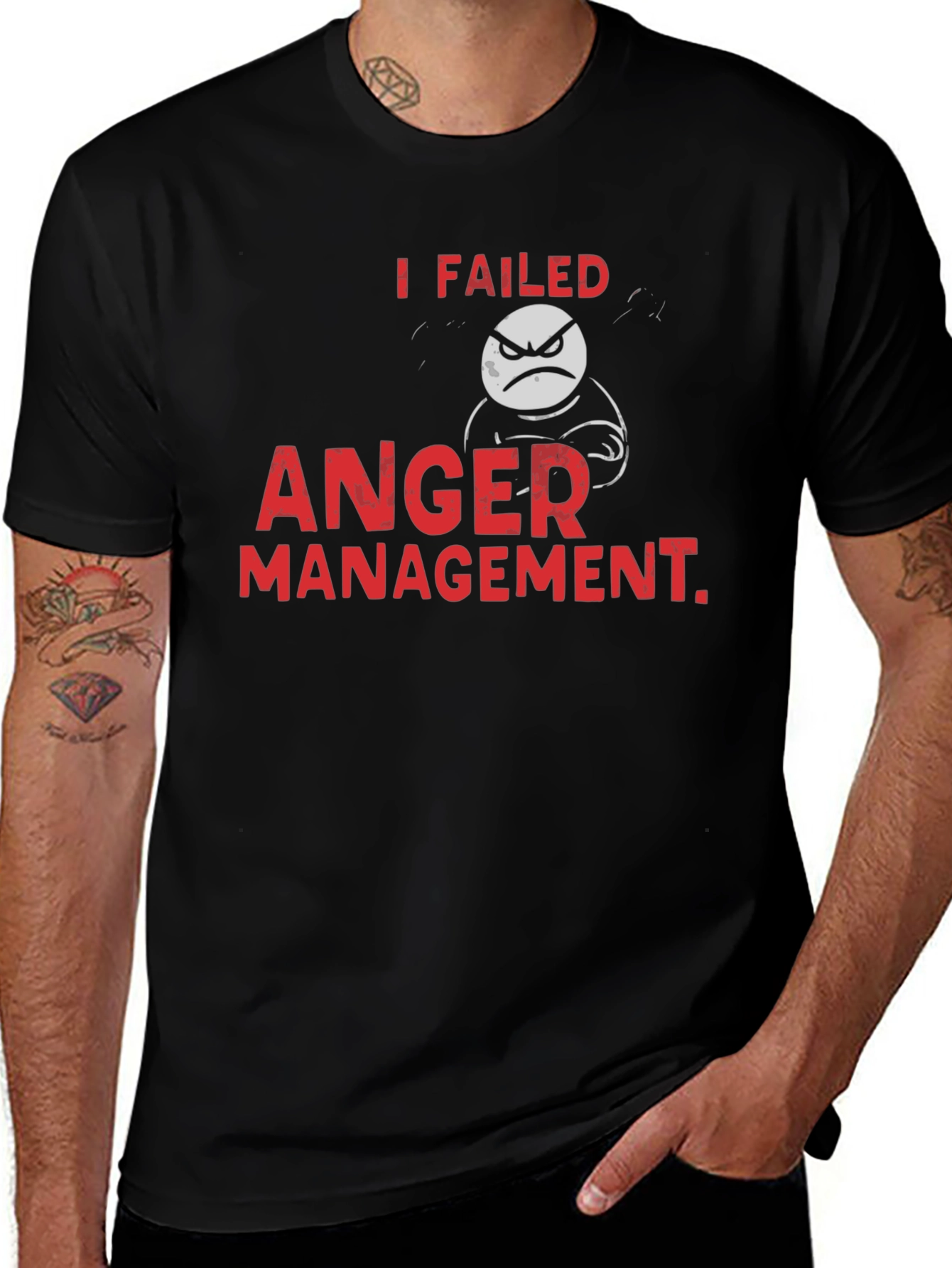 Variant 3 of I Failed Anger Management Black T-Shirt