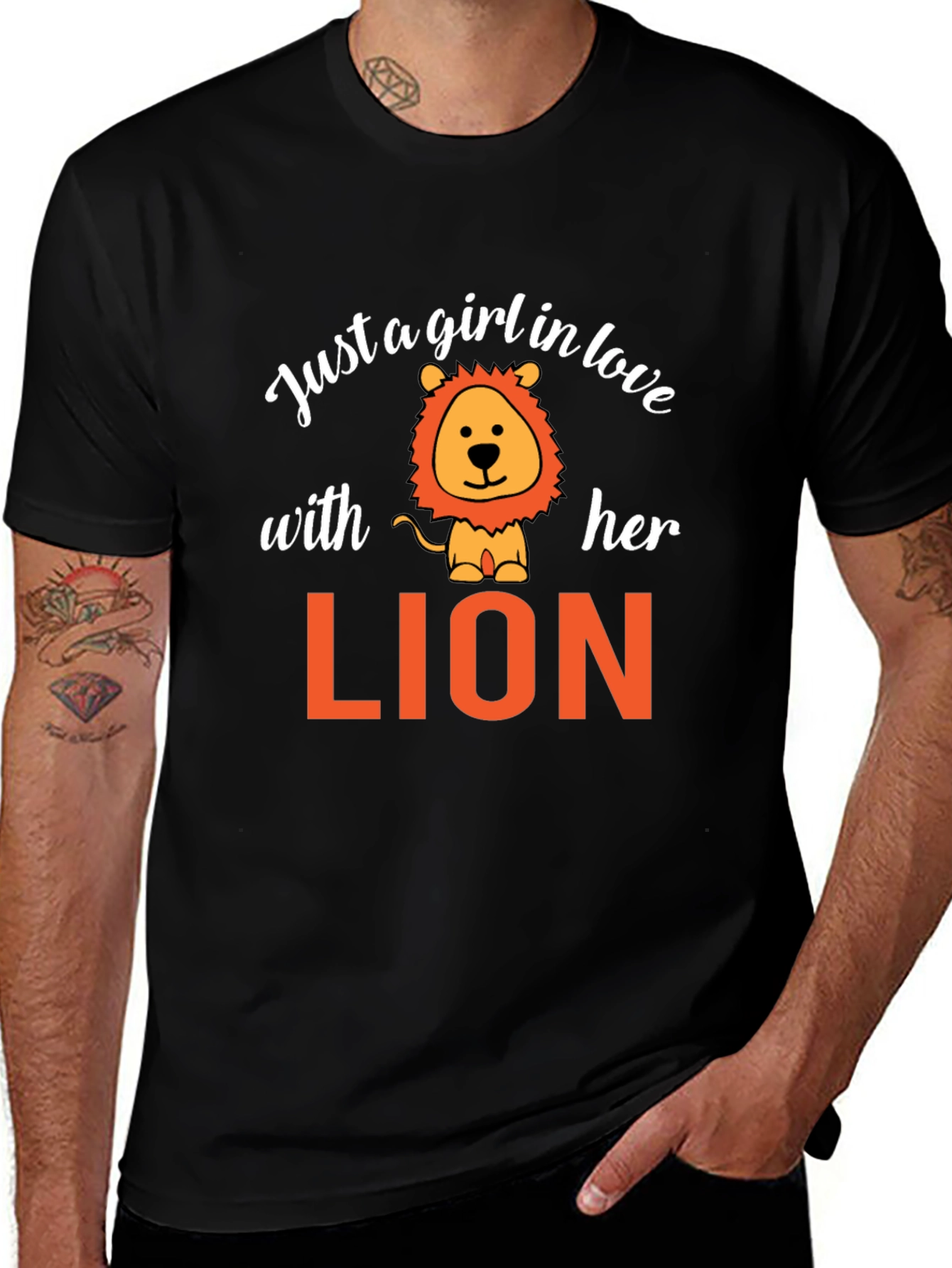 Variant 12 of Just A Girl In Love With Her Lion Graphic T-Shirt
