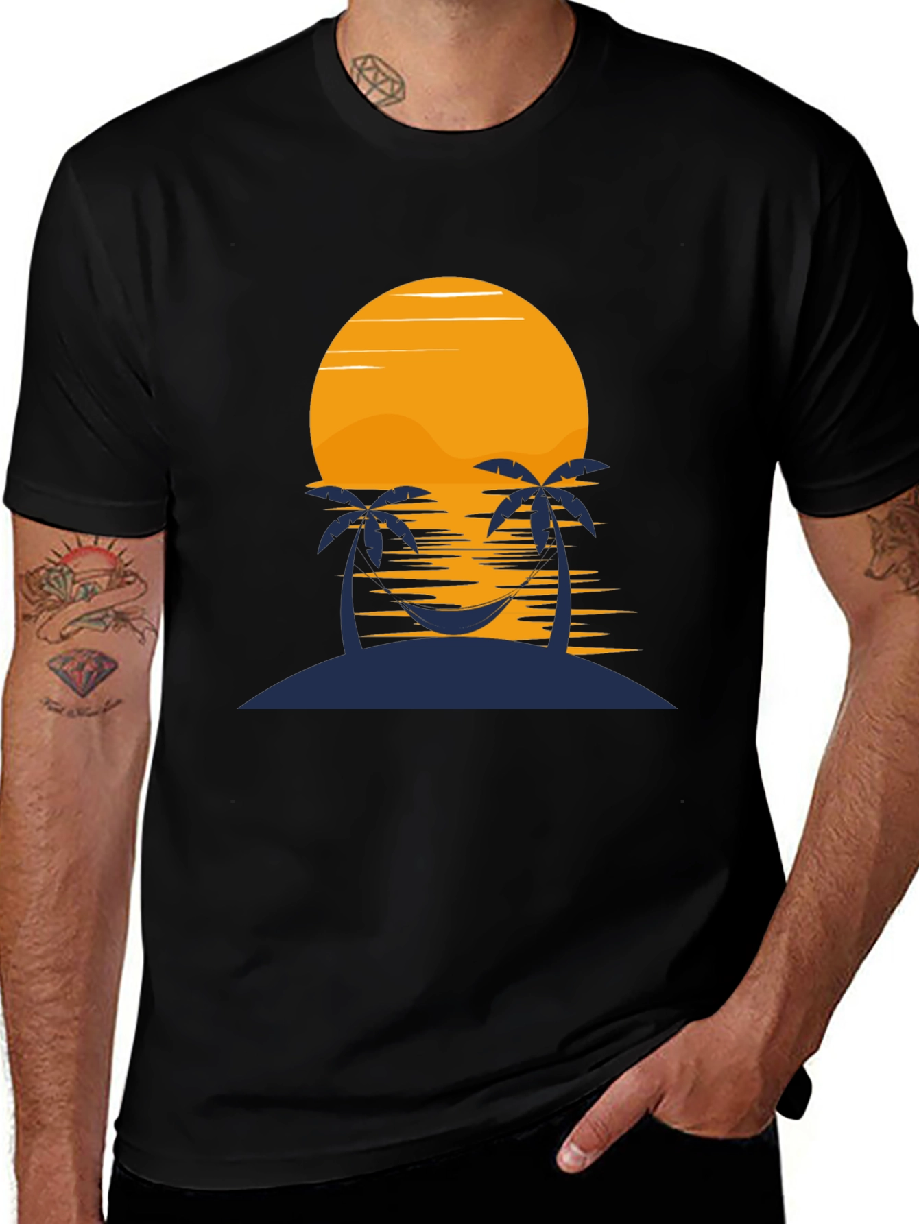 Sunset Island Graphic Tee - Relaxed Fit