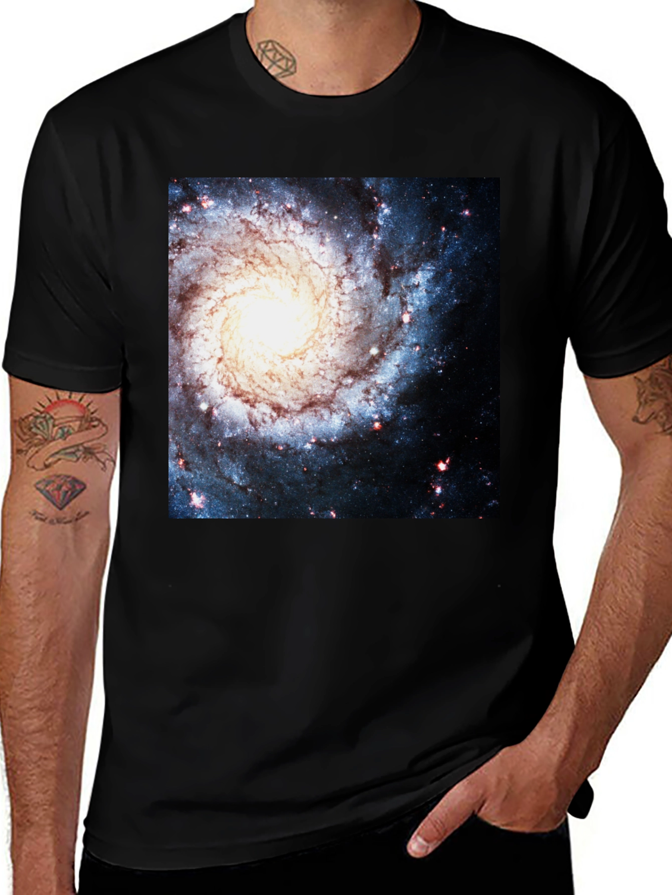 Variant 22 of Galaxy Print Black T-Shirt