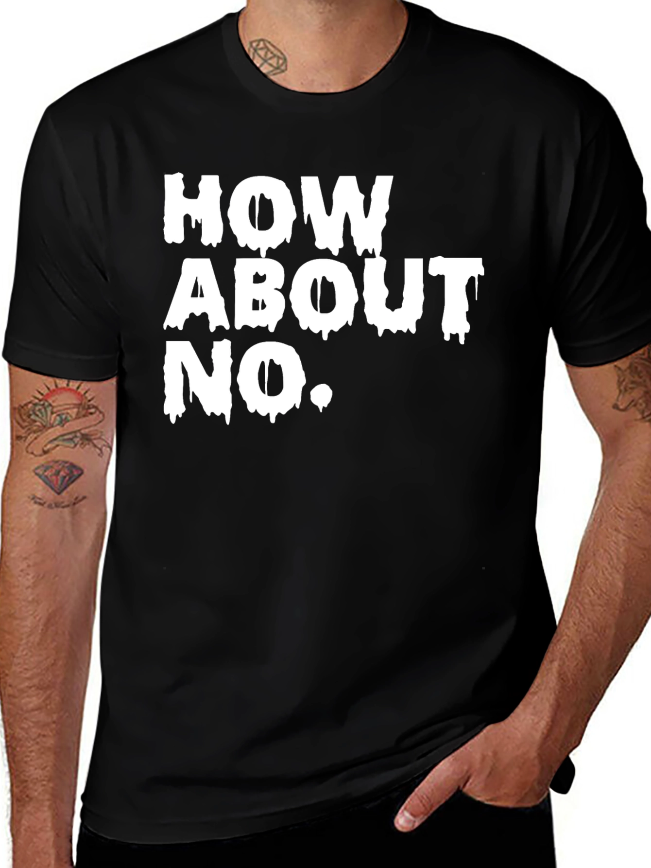Variant 15 of How About No. Black Graphic T-Shirt