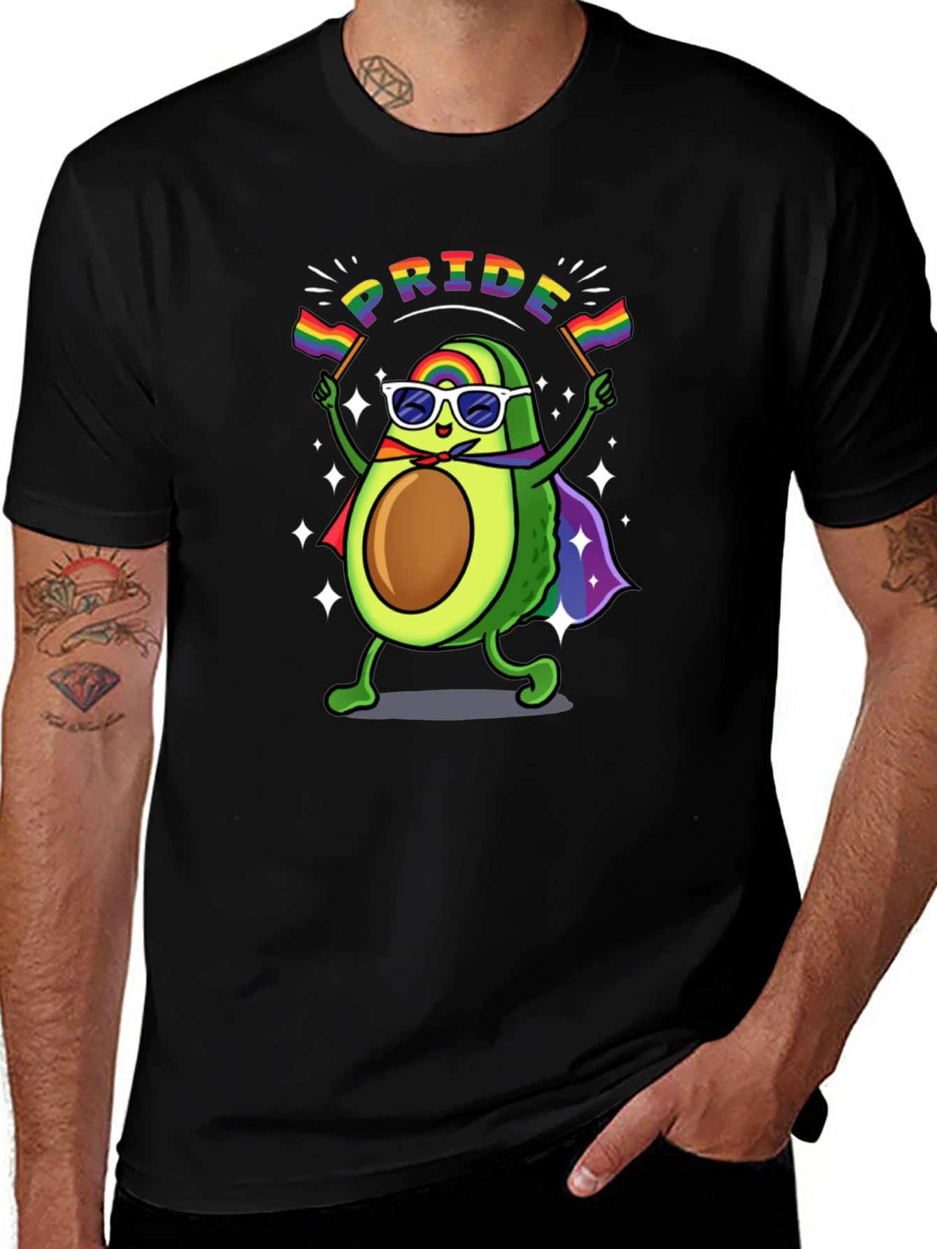 Variant 14 of Pride Avocado Graphic T-Shirt