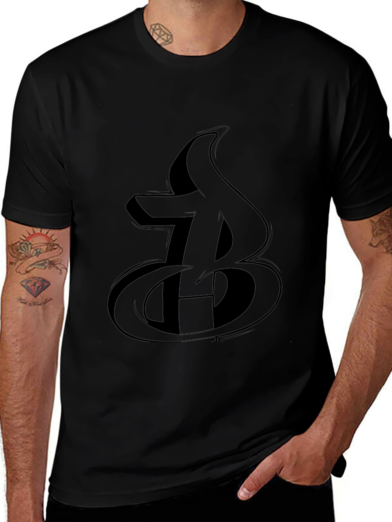 Variant 20 of Bold Black Graphic Tee
