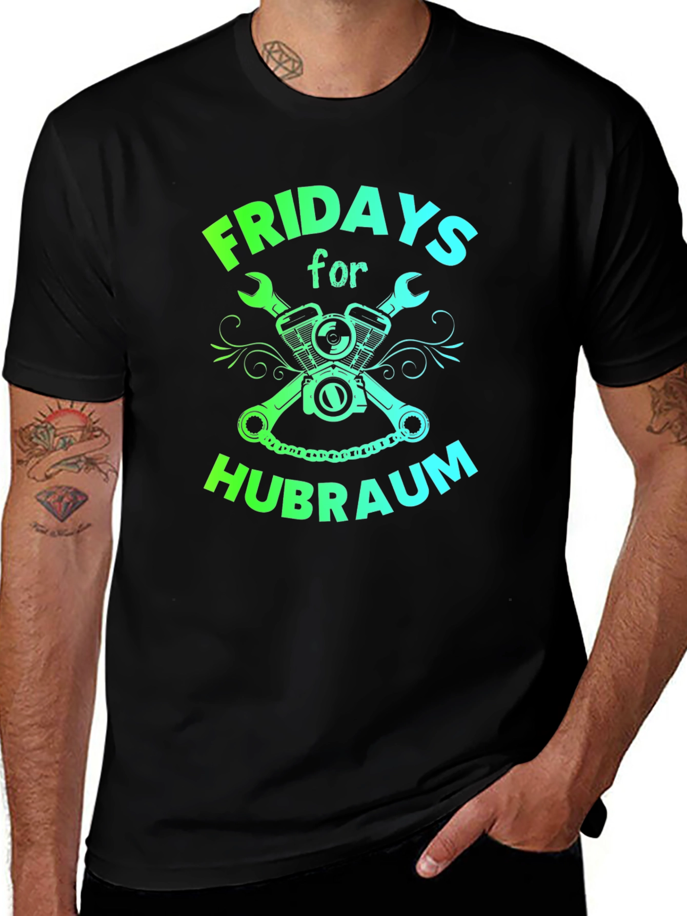 Variant 20 of Fridays for Hubraum Black Graphic Tee