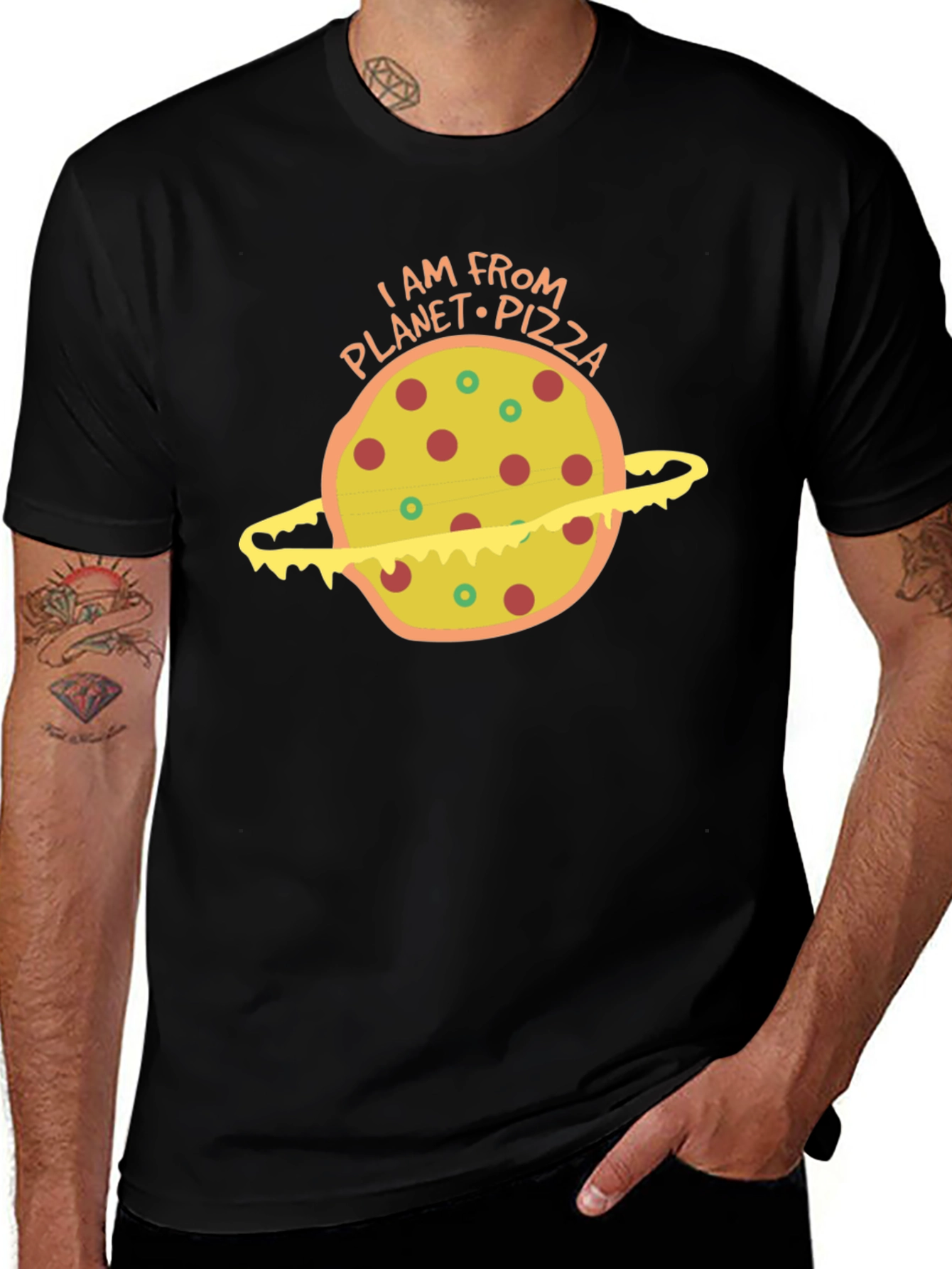 Variant 3 of Planet Pizza Graphic T-Shirt