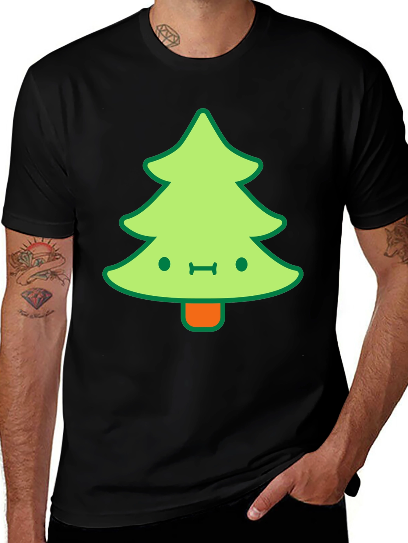 Variant 26 of Kawaii Christmas Tree Graphic Tee