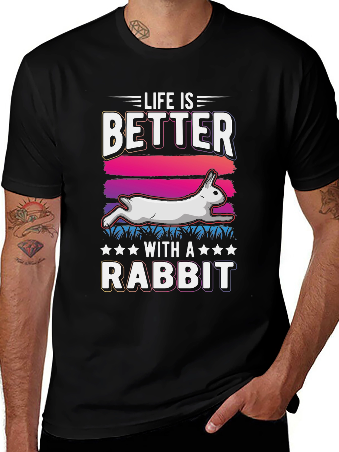 Variant 27 of Life is Better With a Rabbit Graphic Tee