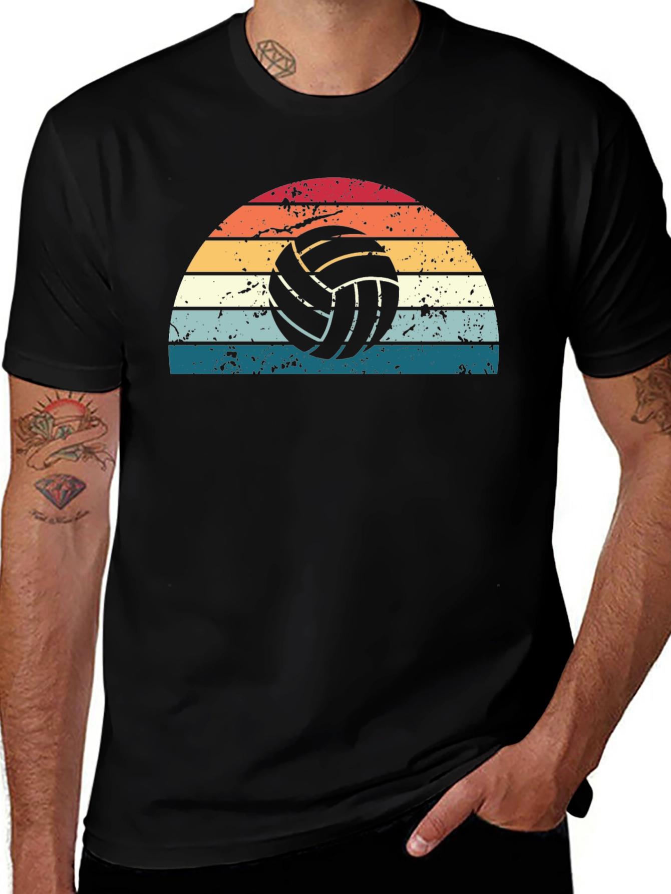 Variant 27 of Retro Volleyball Graphic T-Shirt - Vintage Style Tee
