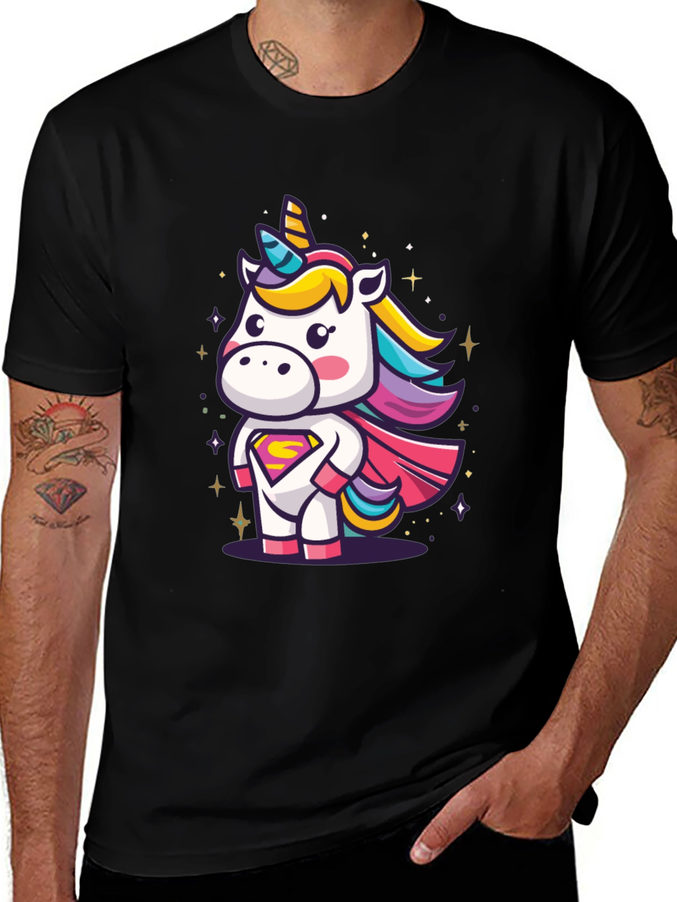 Variant 22 of Unicorn Superhero Graphic T-Shirt
