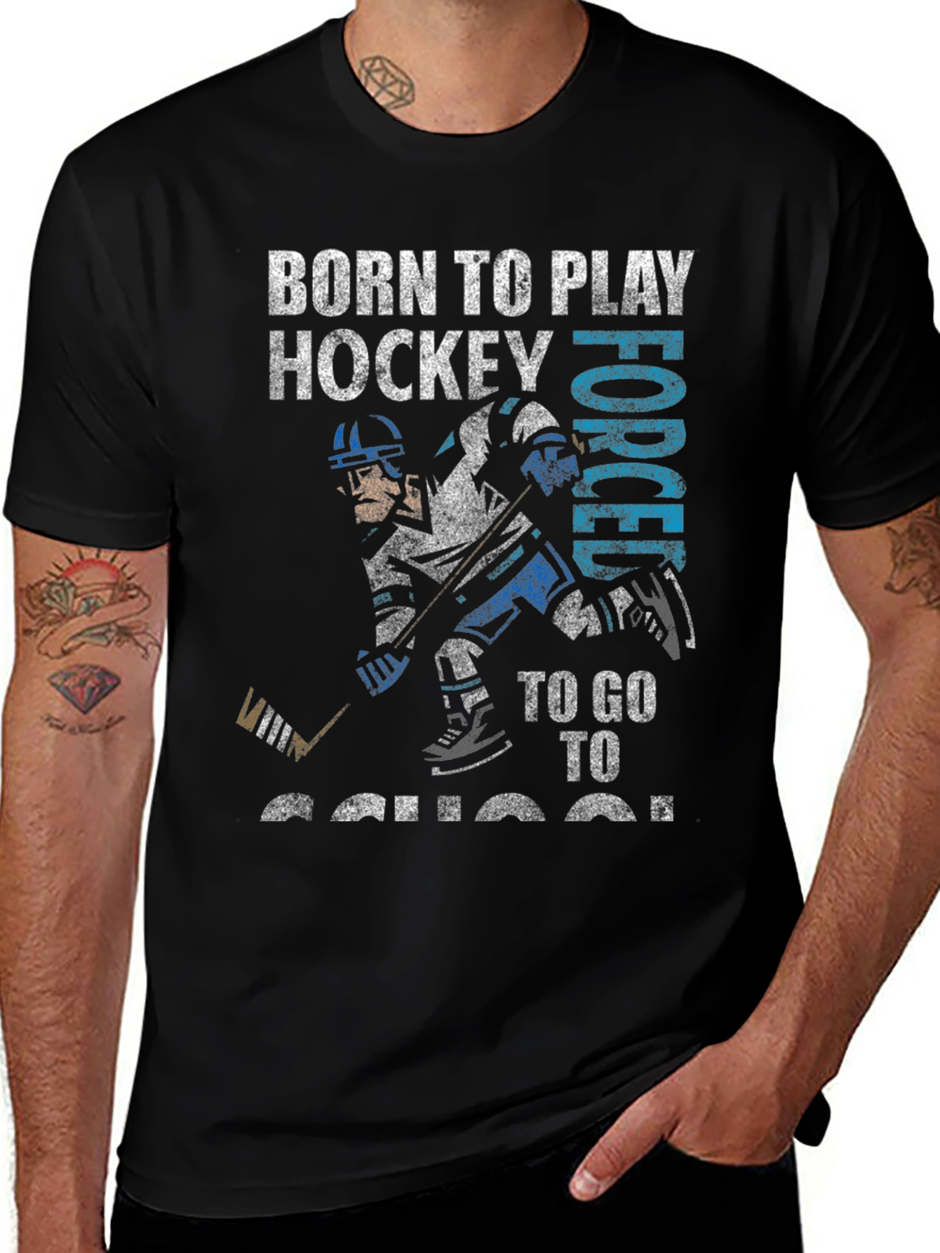 Variant 24 of Born to Play Hockey T-Shirt