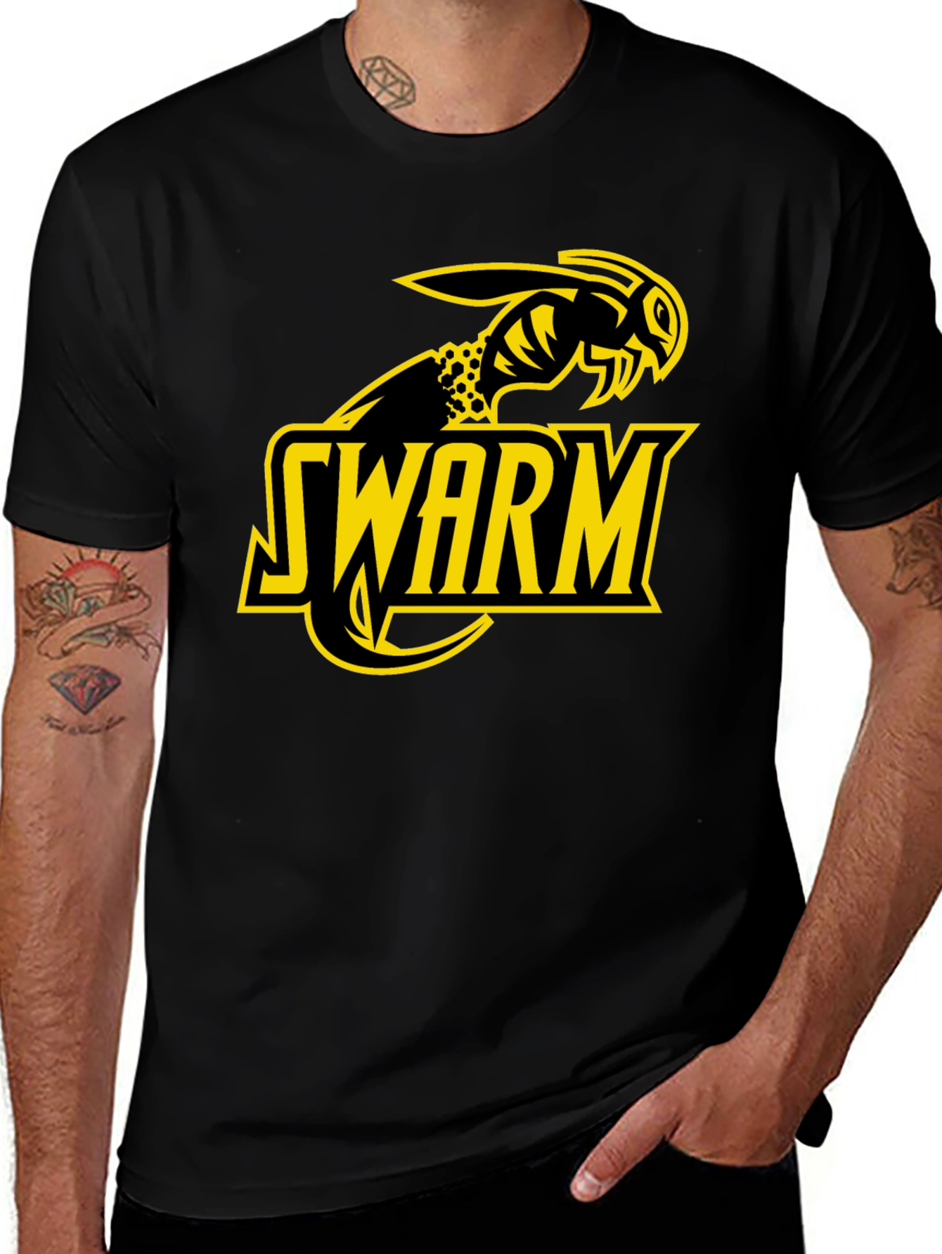 Variant 19 of Swarm Hornet T-Shirt - Black Graphic Tee