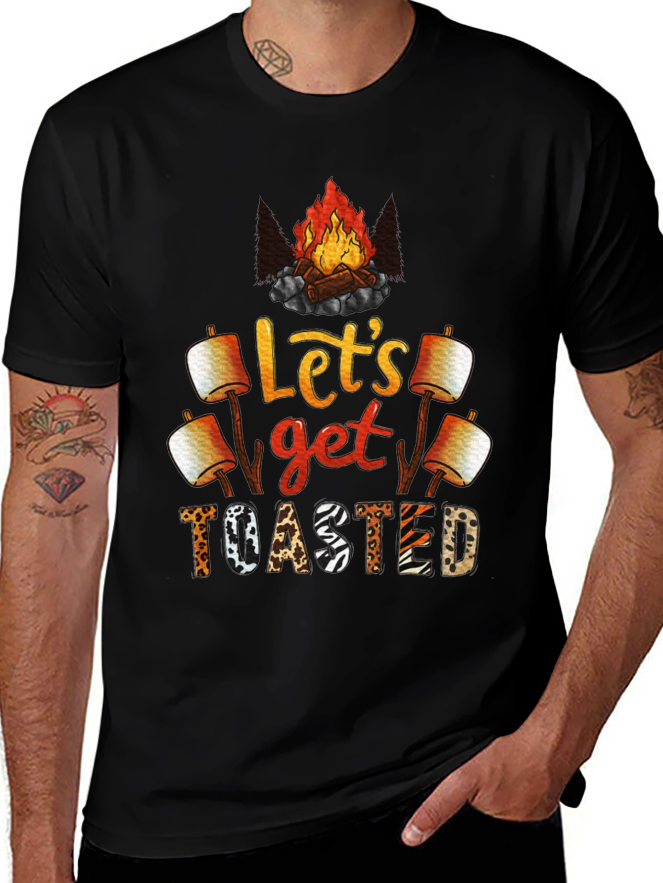 Variant 23 of Let's Get Toasted Campfire T-Shirt